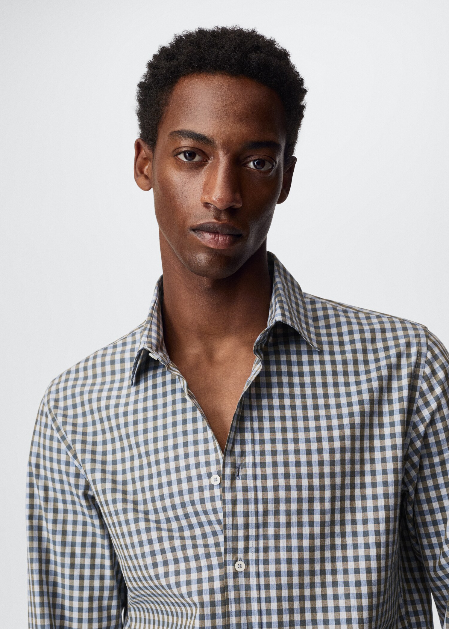 Gingham check cotton shirt - Details of the article 1