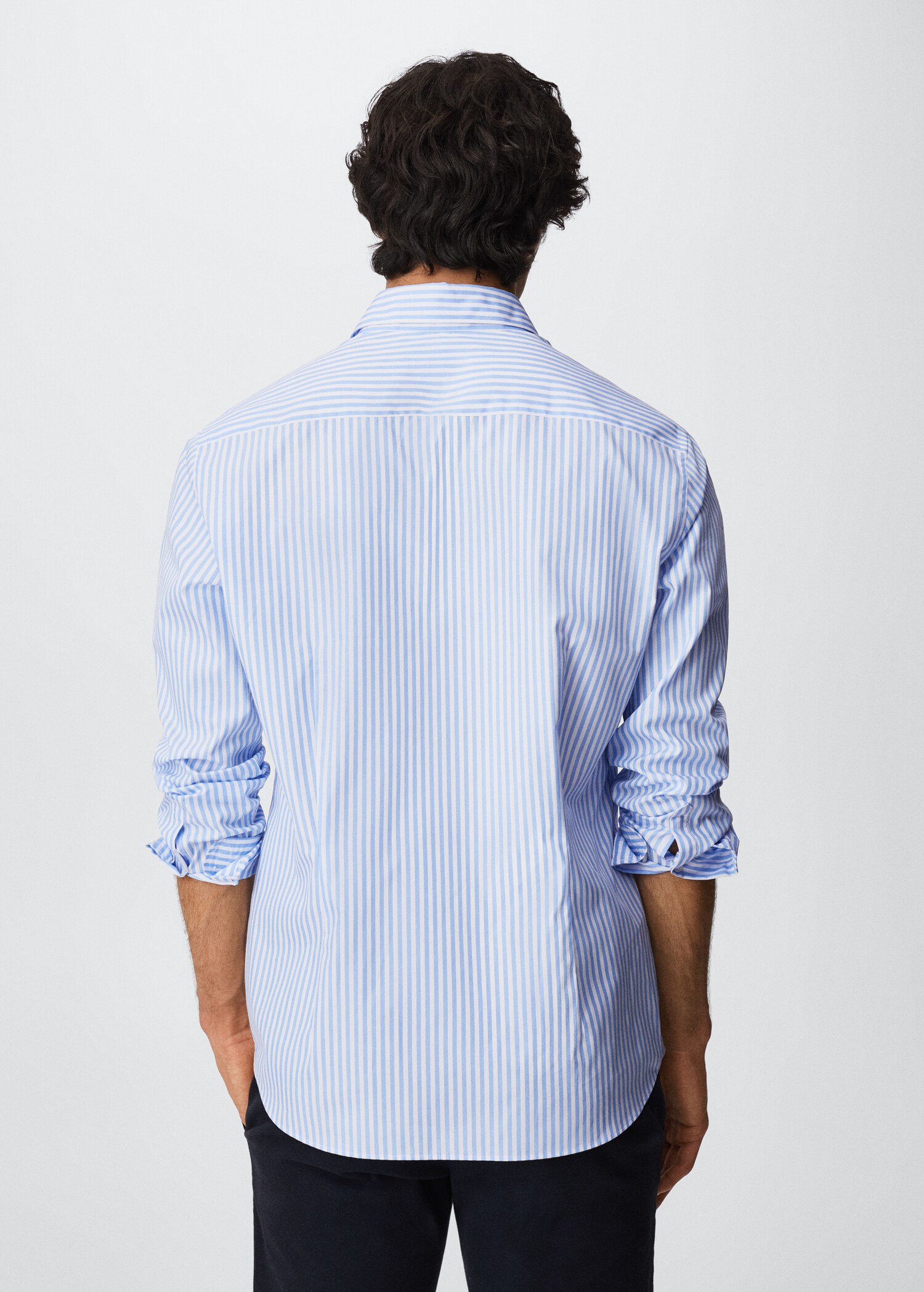 Chemise habillée coton rayures - Verso de l’article