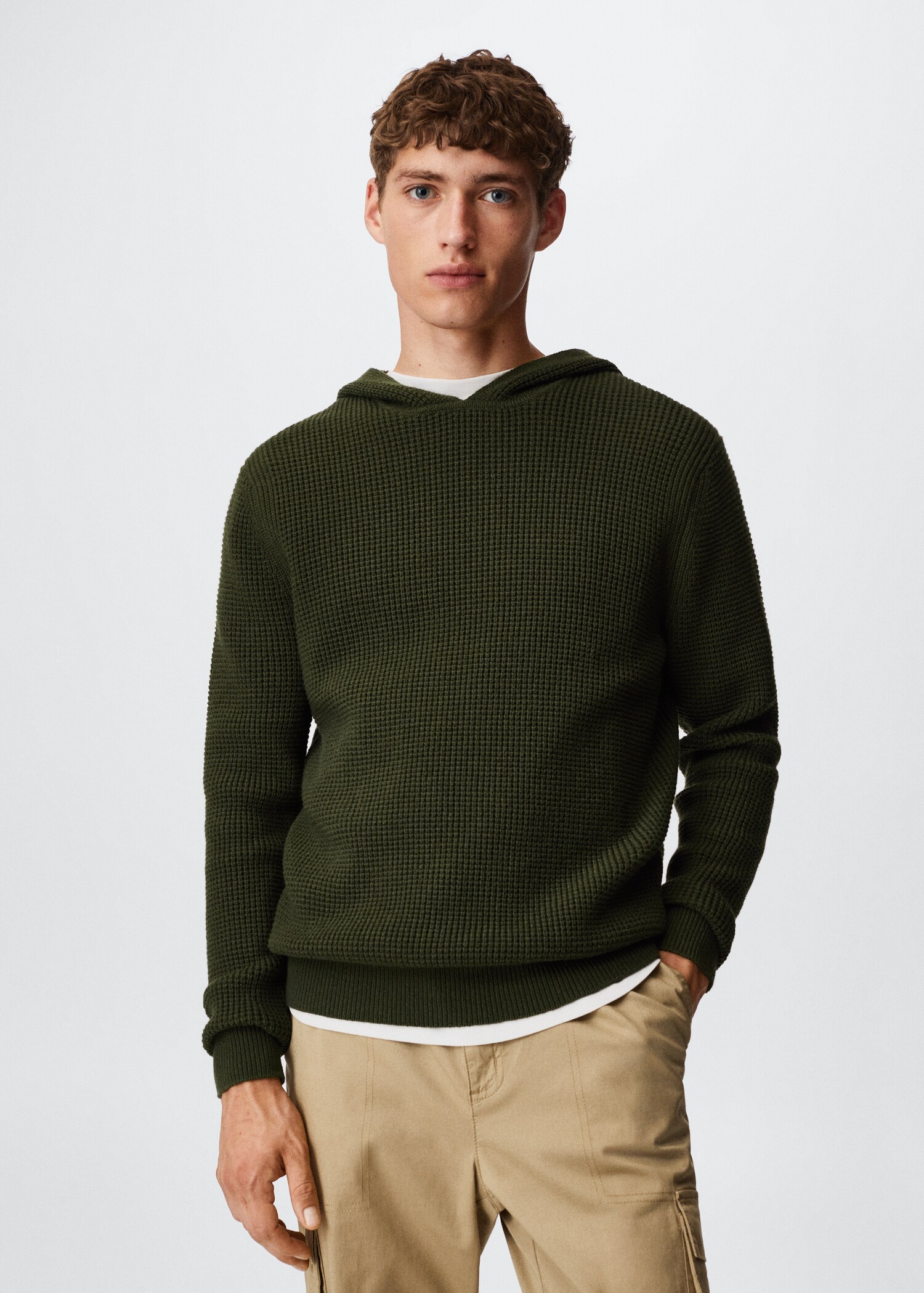 Structured hooded sweater - Medium plane