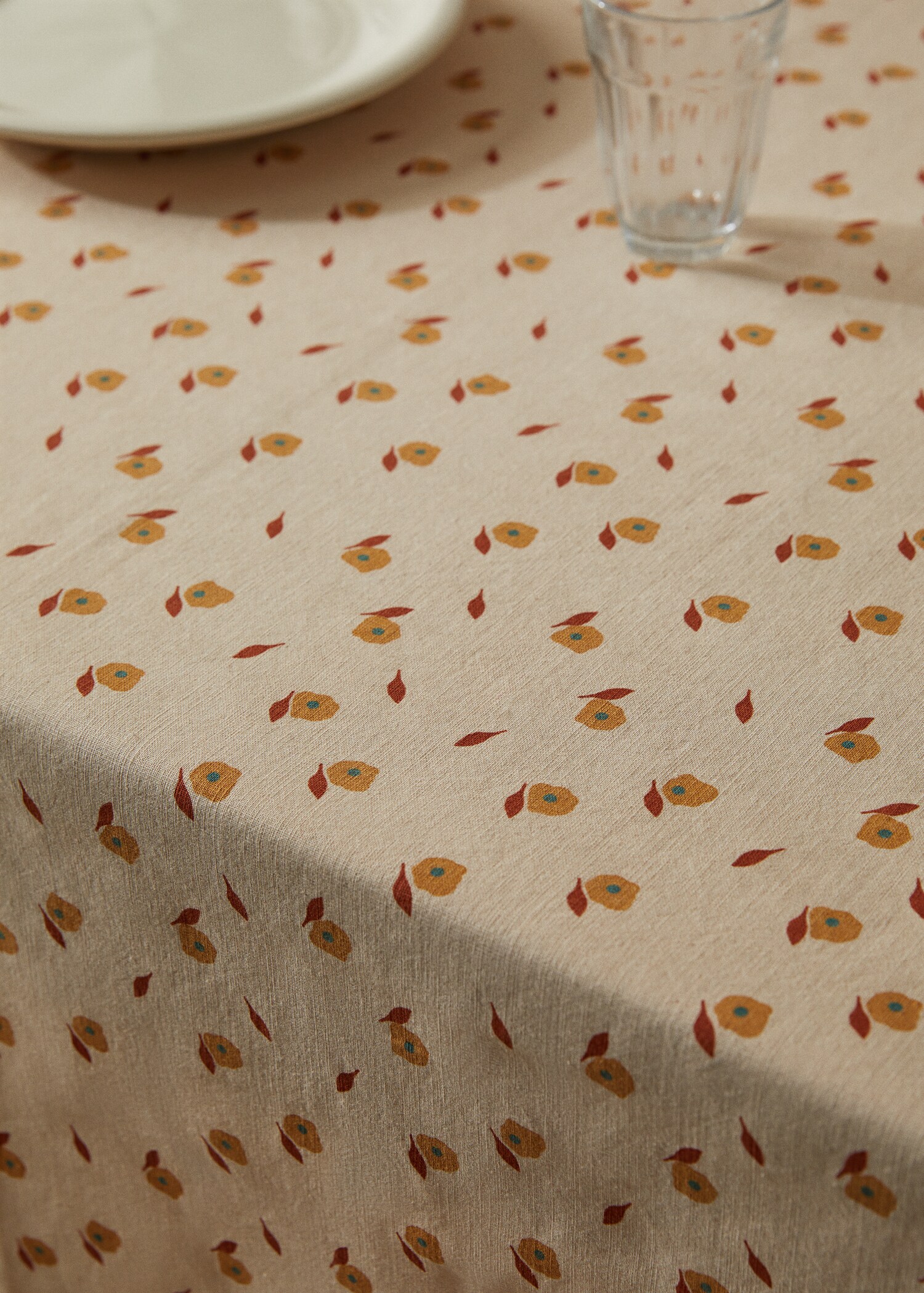 Baumwolltischdecke mit Blumenmuster 150 x 250 cm - Detail des Artikels 2