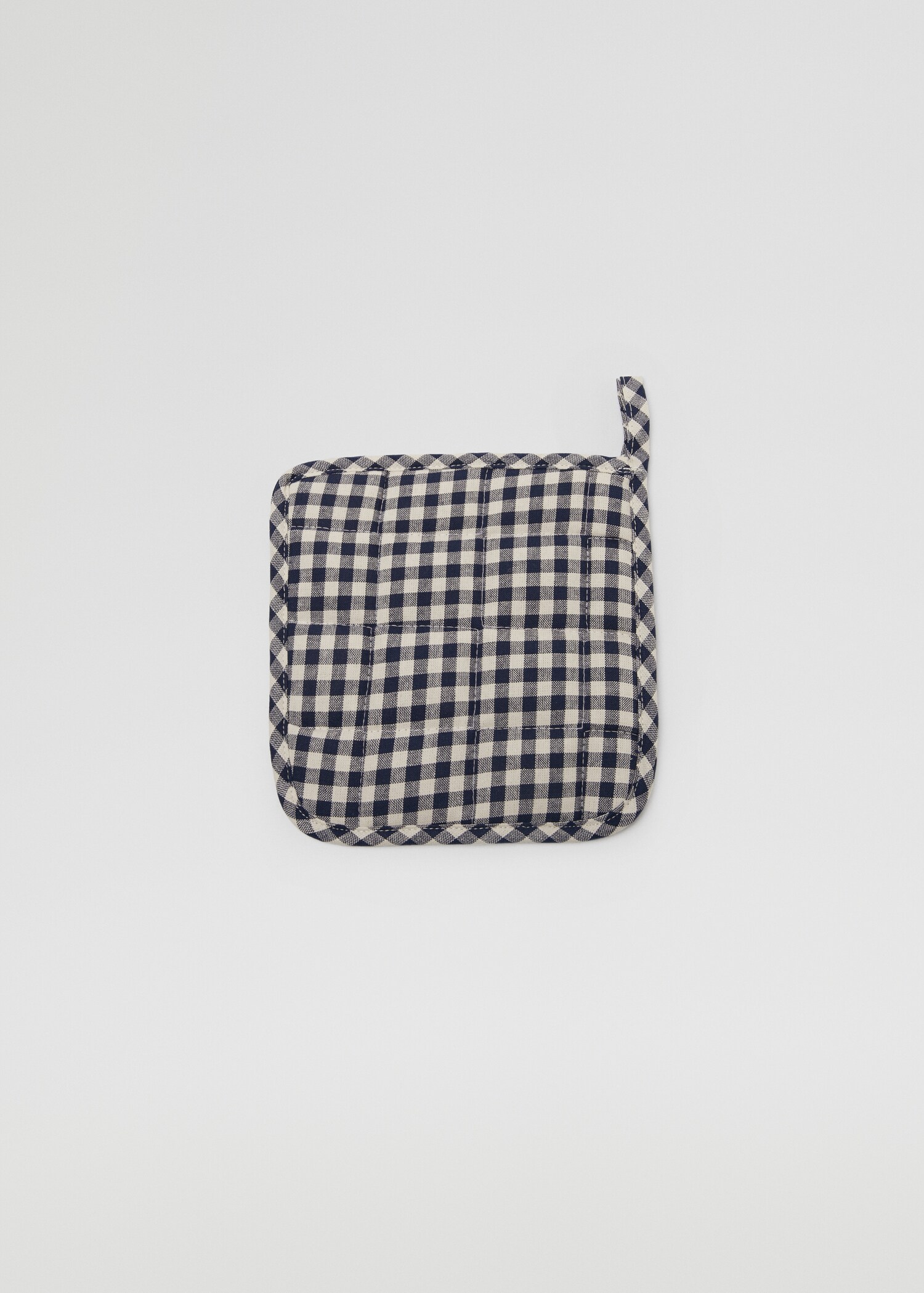 Cotton gingham check mitten - Article without model
