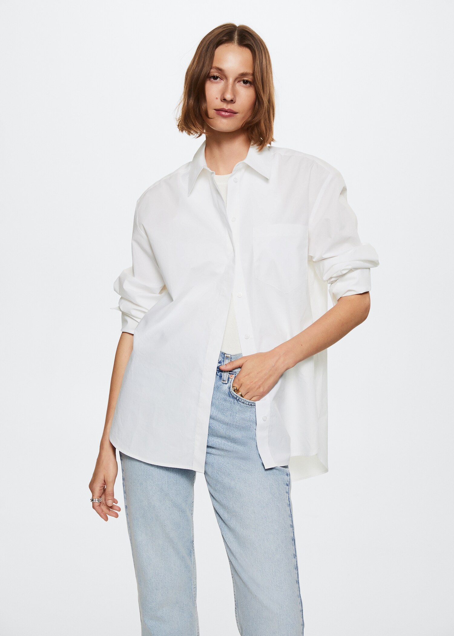 Oversize cotton shirt - Medium plane