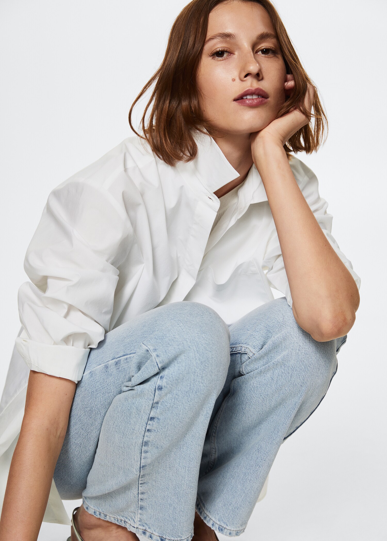 Oversize cotton shirt - Details of the article 2