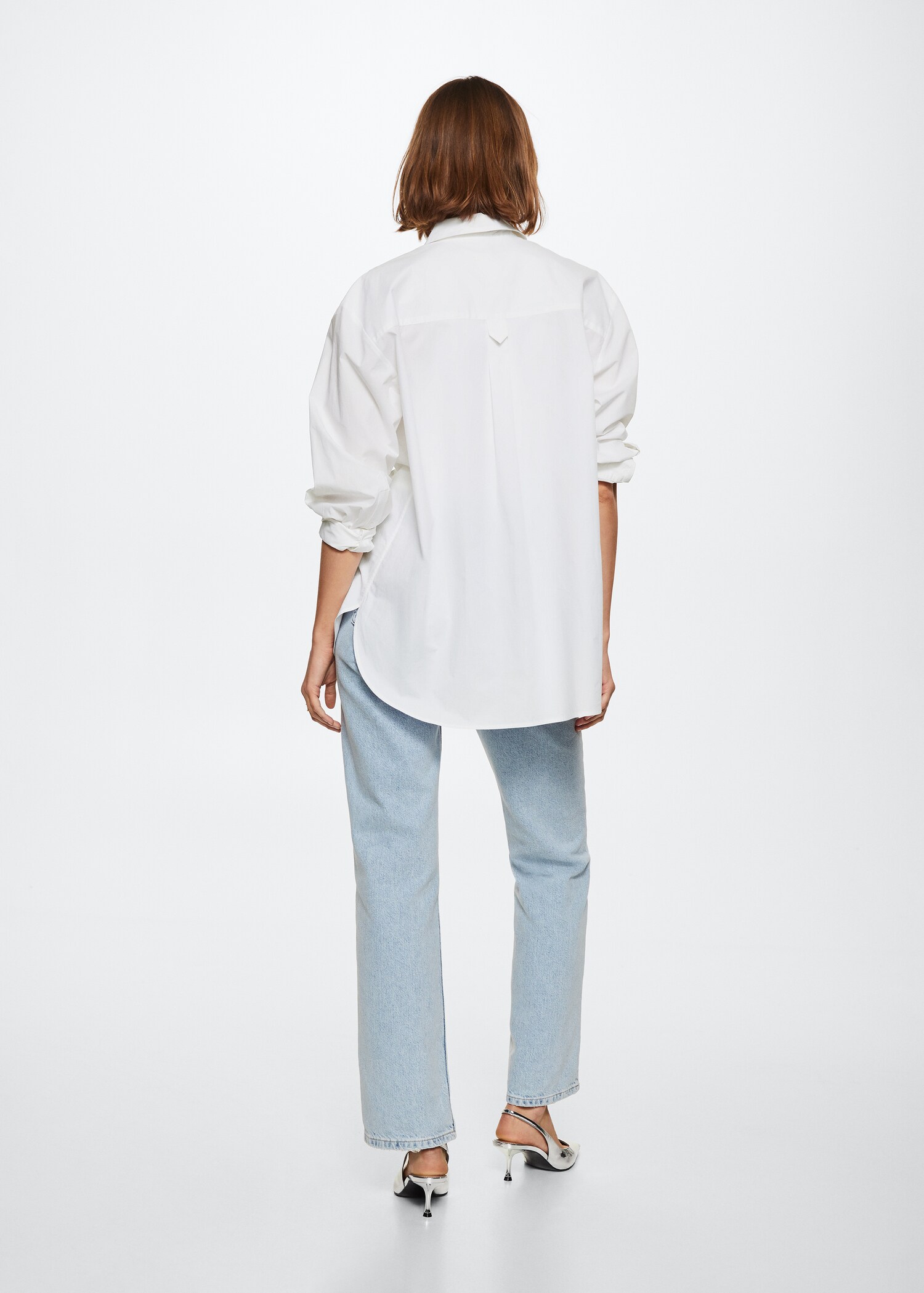 Oversize cotton shirt - Reverse of the article
