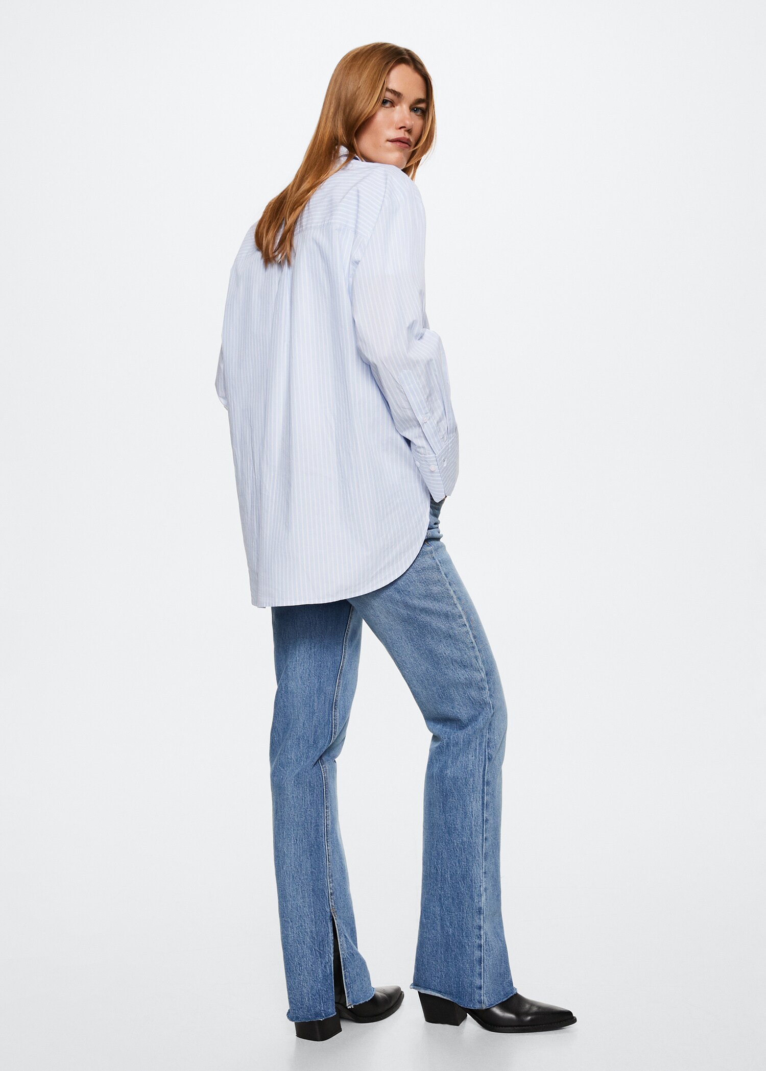Oversize cotton shirt - Reverse of the article