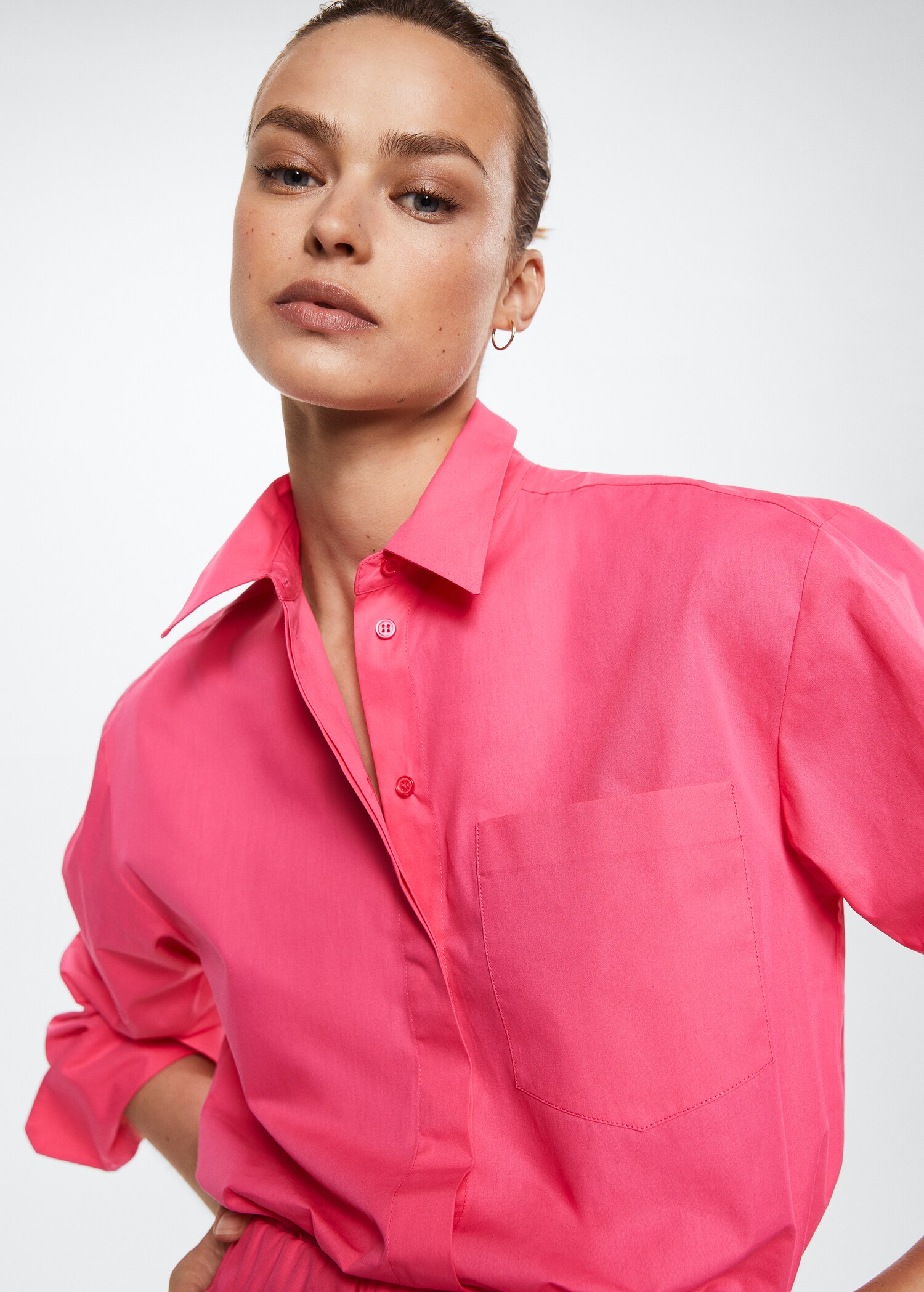 Oversize cotton shirt - Details of the article 2
