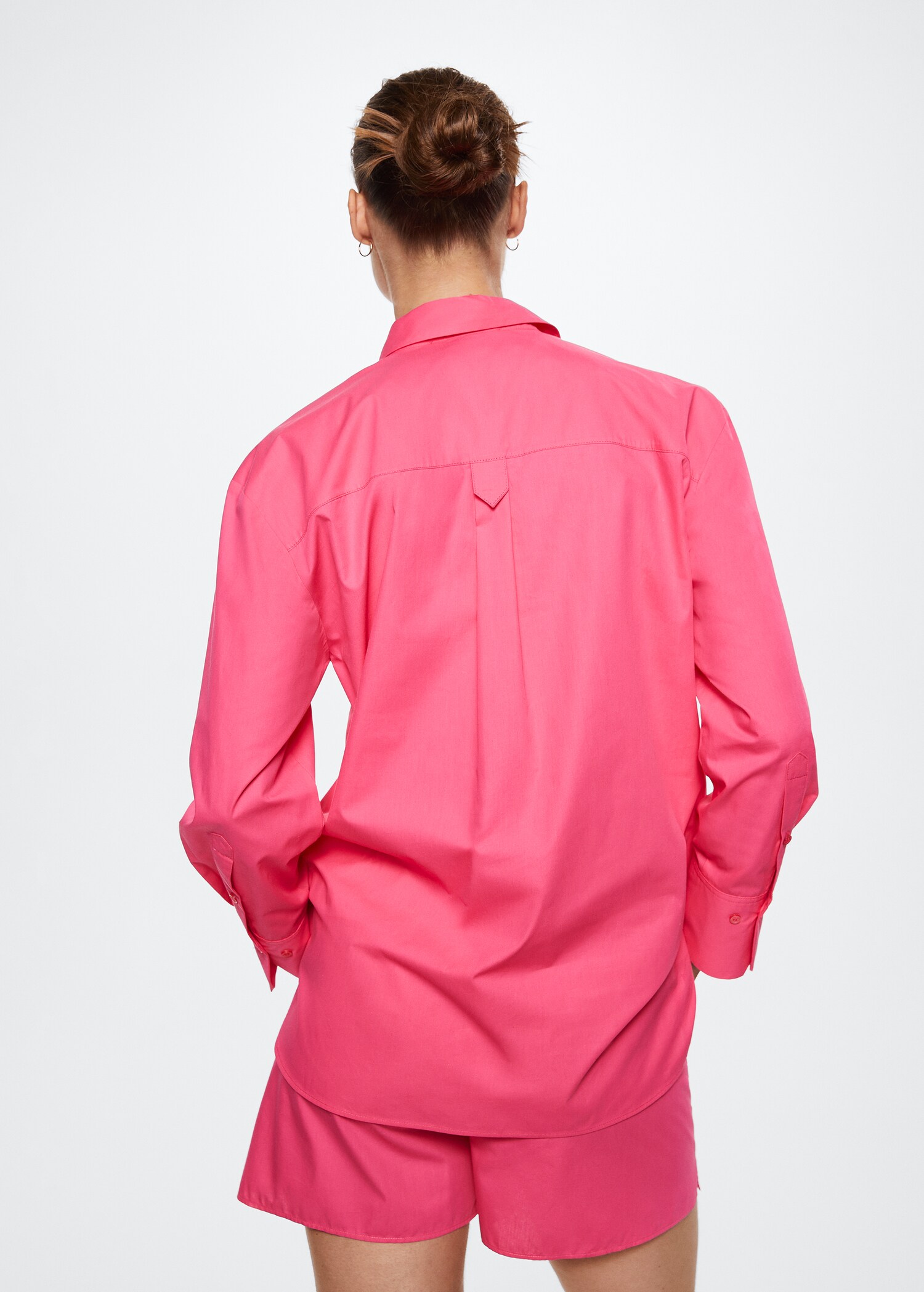 Oversize cotton shirt - Reverse of the article
