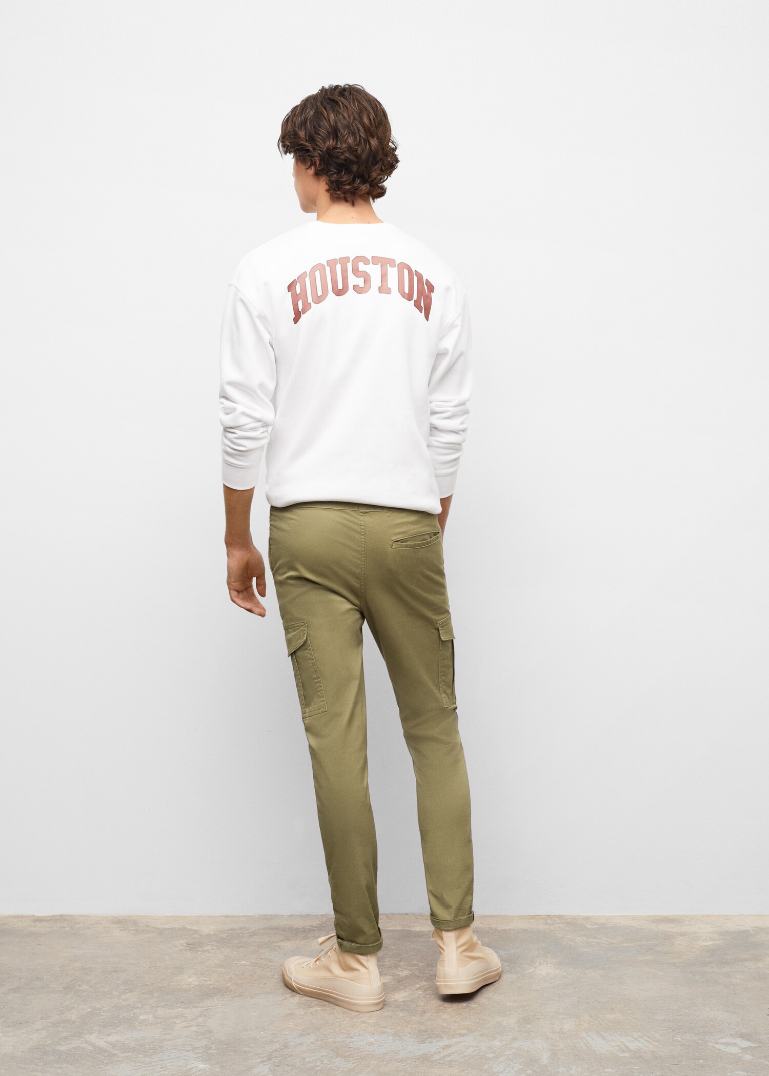 Cotton cargo trousers - Reverse of the article