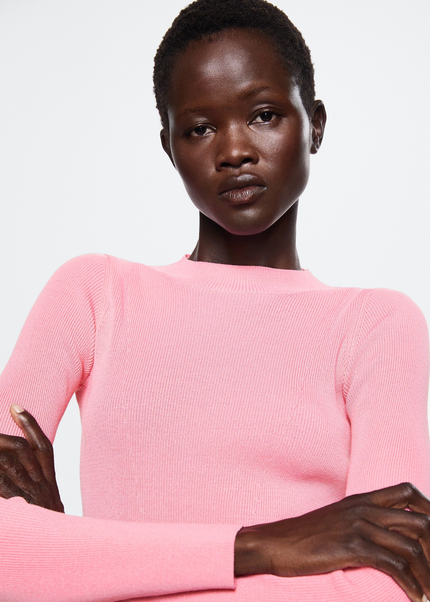 Perkins-neck rib-knit  sweater - Details of the article 1