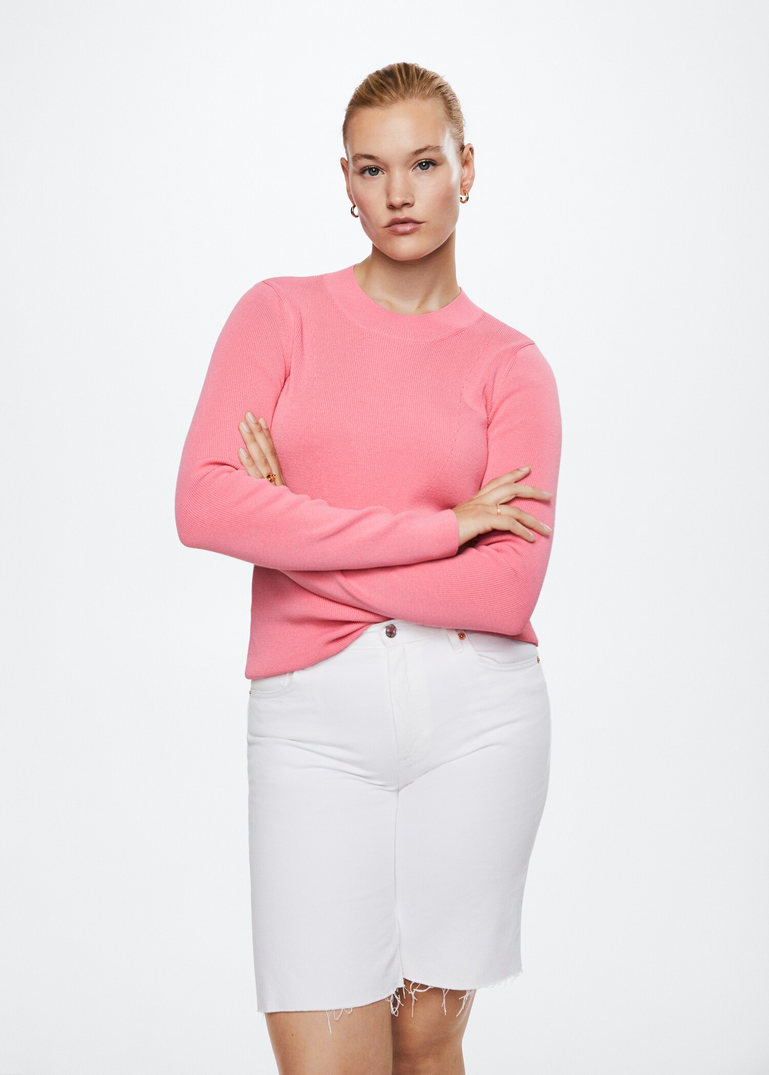Perkins-neck rib-knit  sweater - Details of the article 5