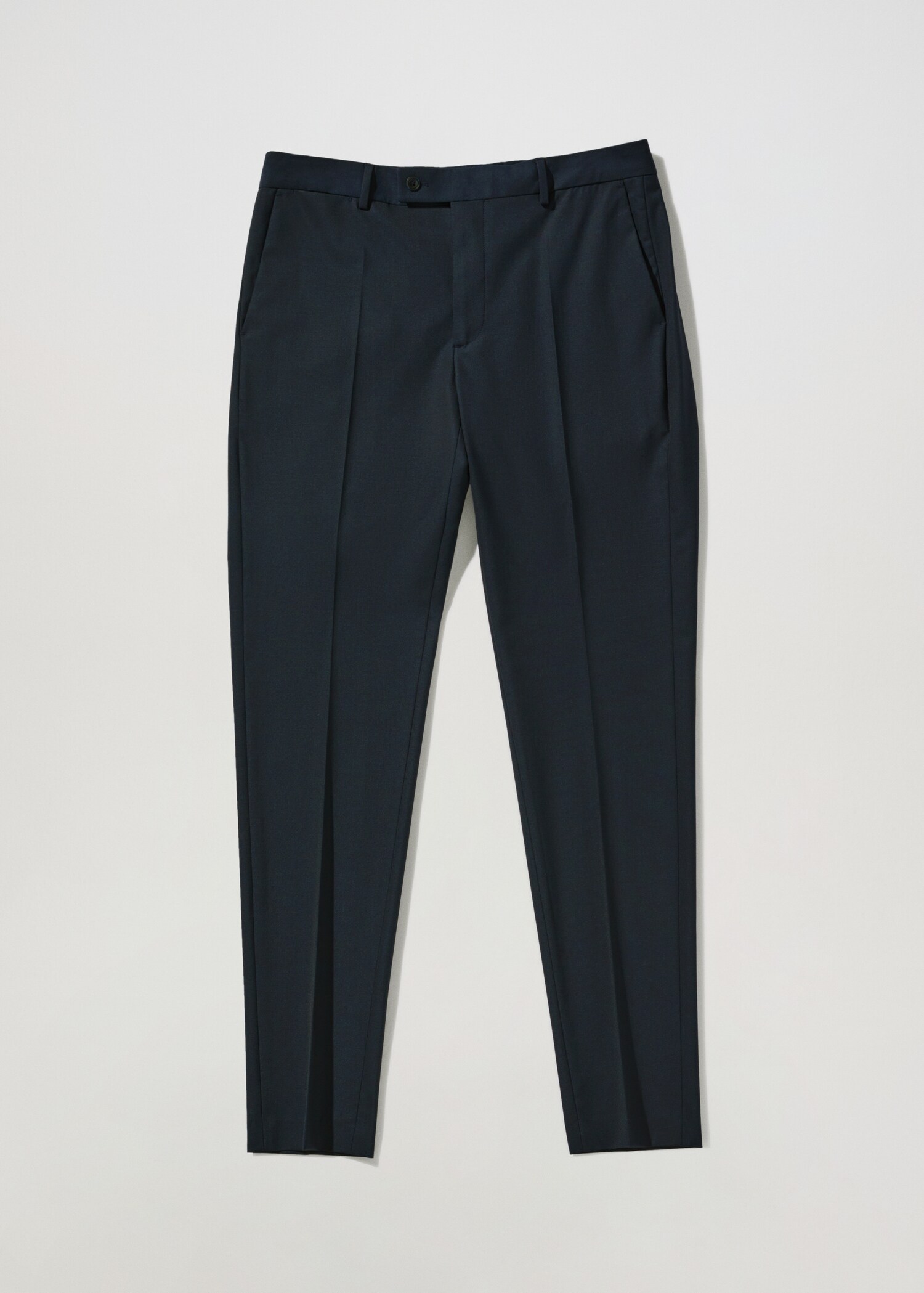 Wełniane garniturowe spodnie slim fit - Artykuł bez modela/modelki