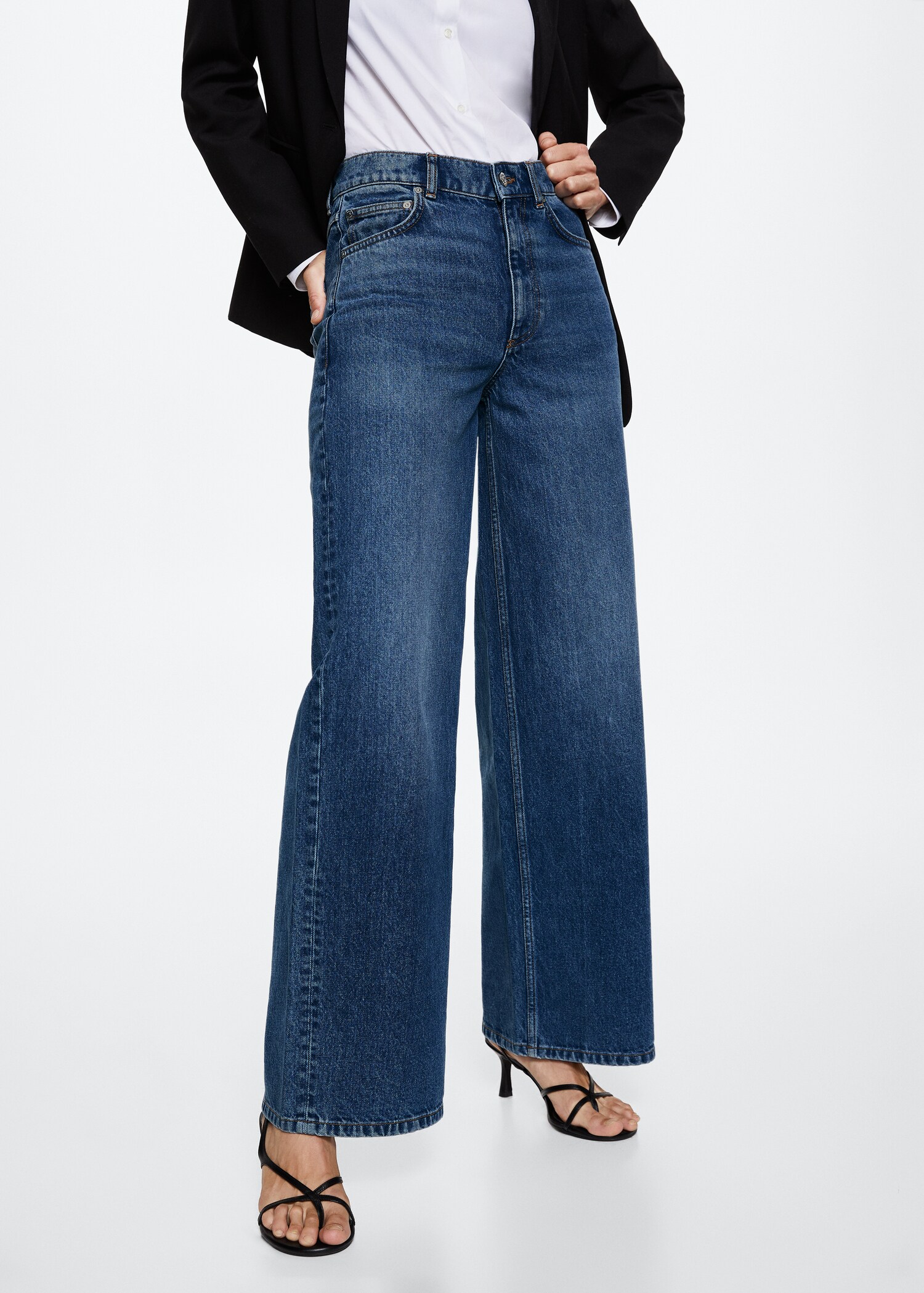 High-waist wideleg jeans - Medium plane