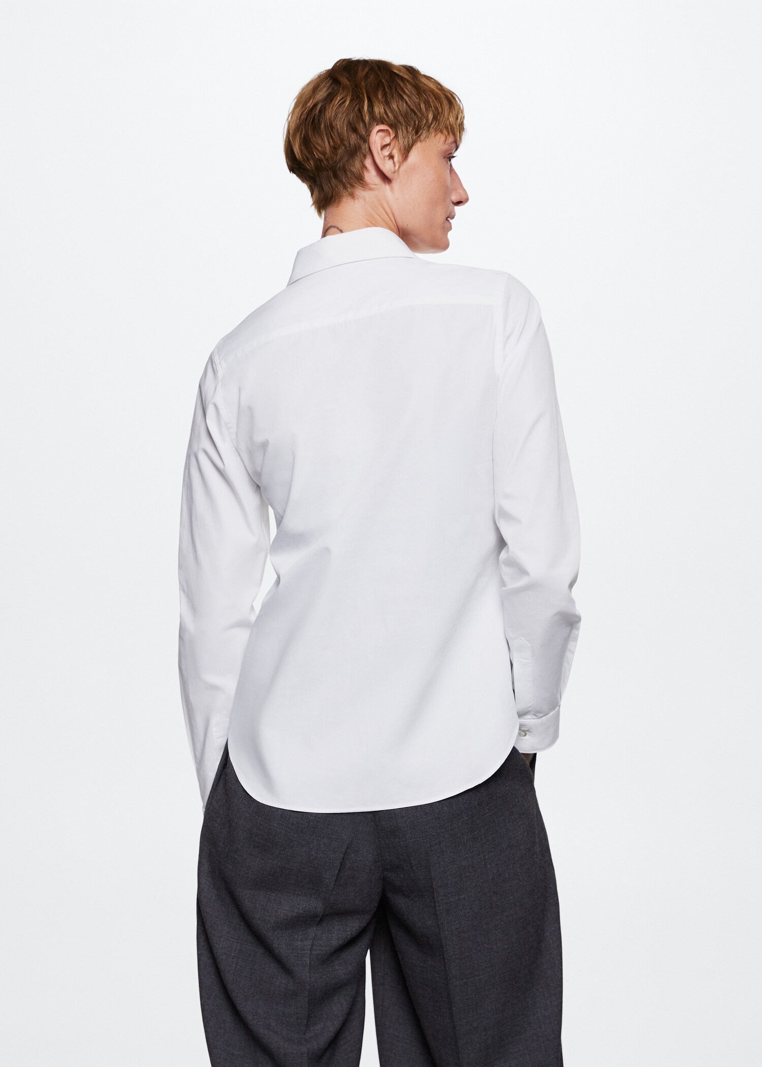 Regular-fit poplin shirt  - Reverse of the article