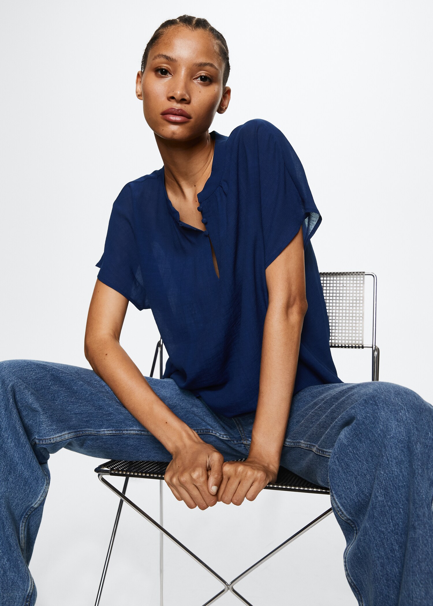 Blusa fluida botones - Detalle del artículo 2