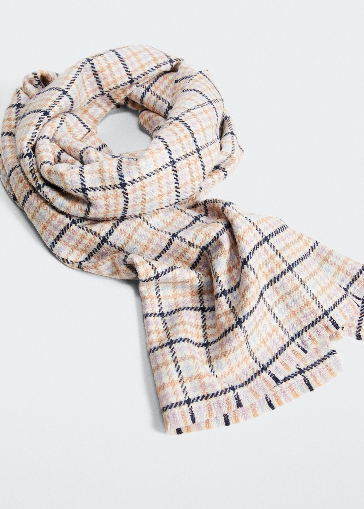Tricolour check scarf - Details of the article 3