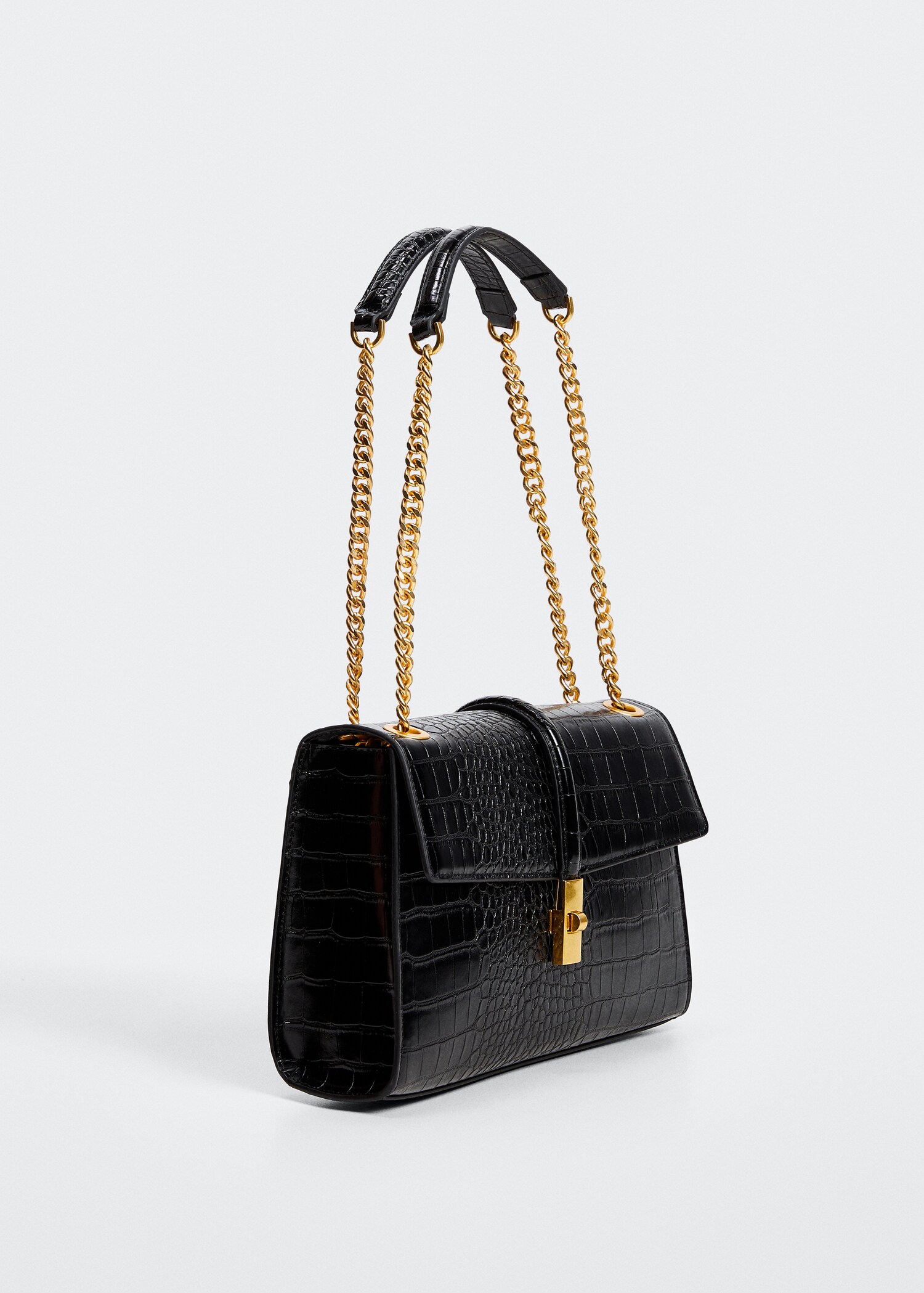 Sac chaîne imitation crocodile - Plan moyen