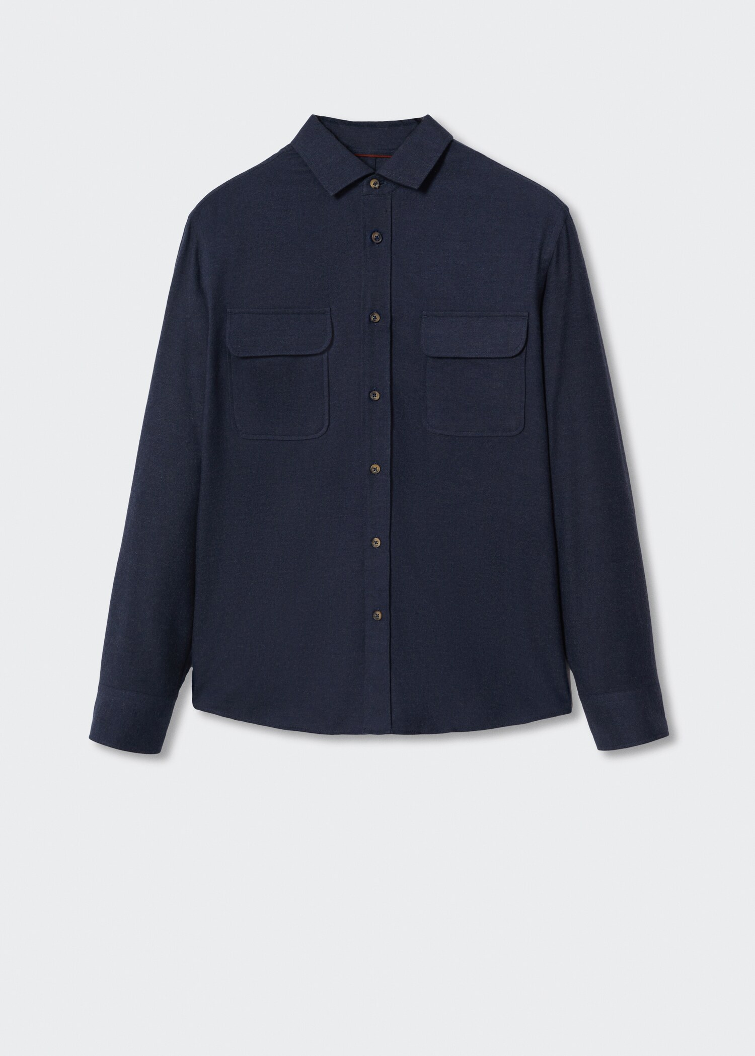 Textured cotton shirt - Article without model