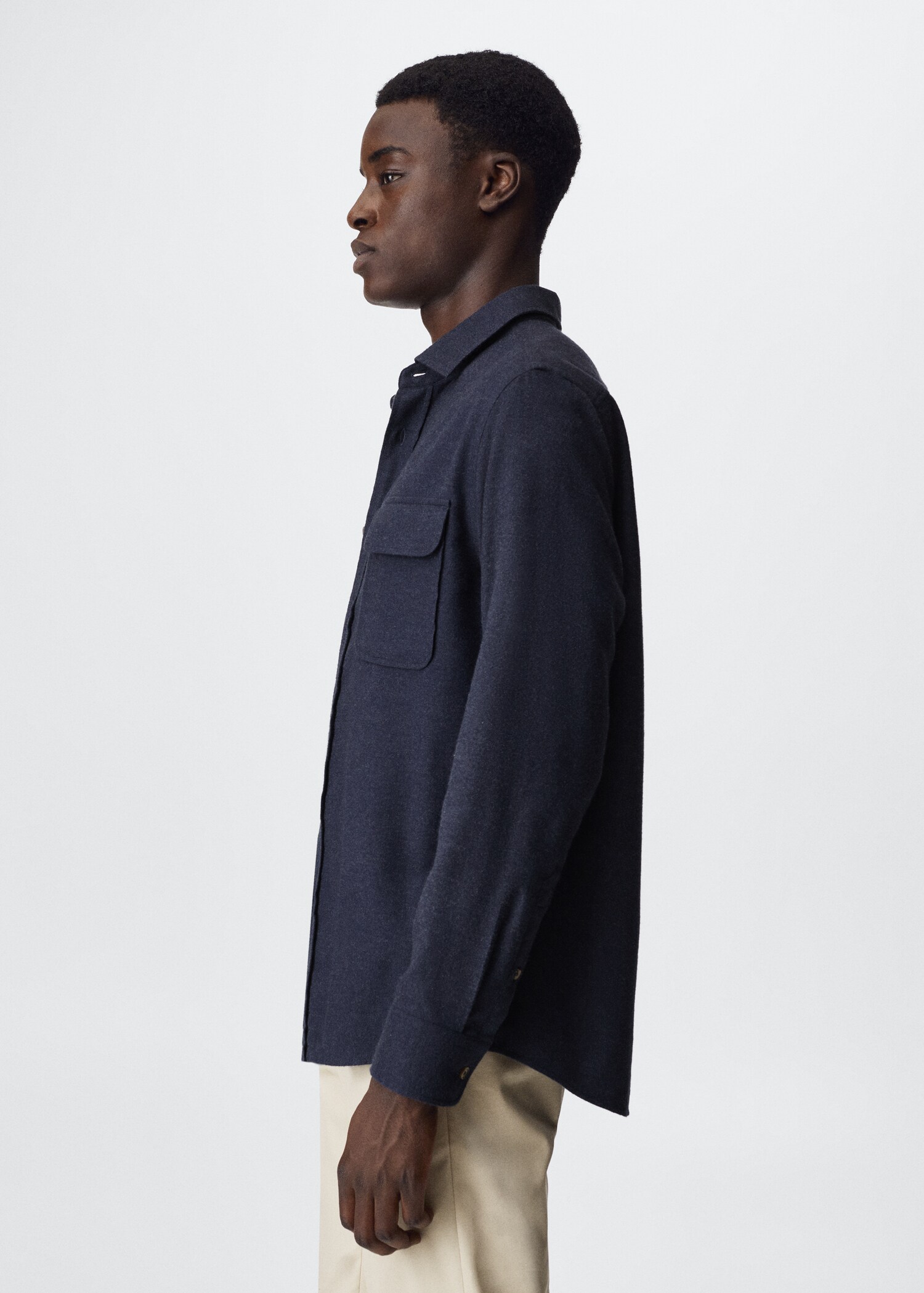 Textured cotton shirt - Details of the article 2