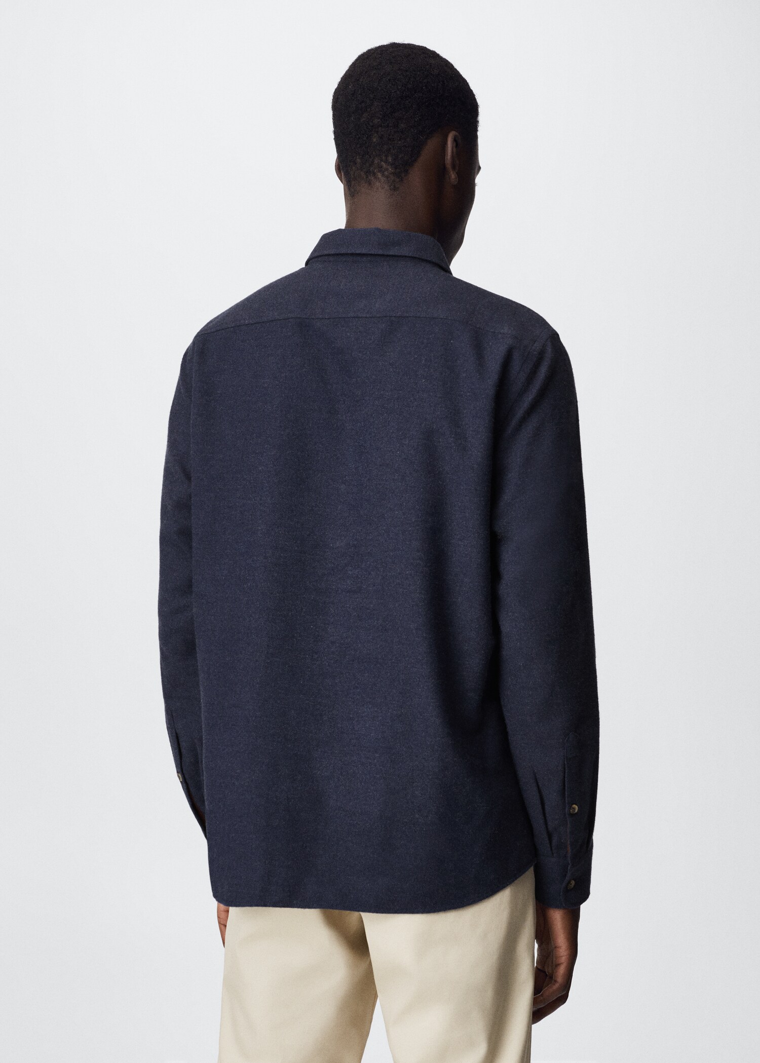 Textured cotton shirt - Reverse of the article