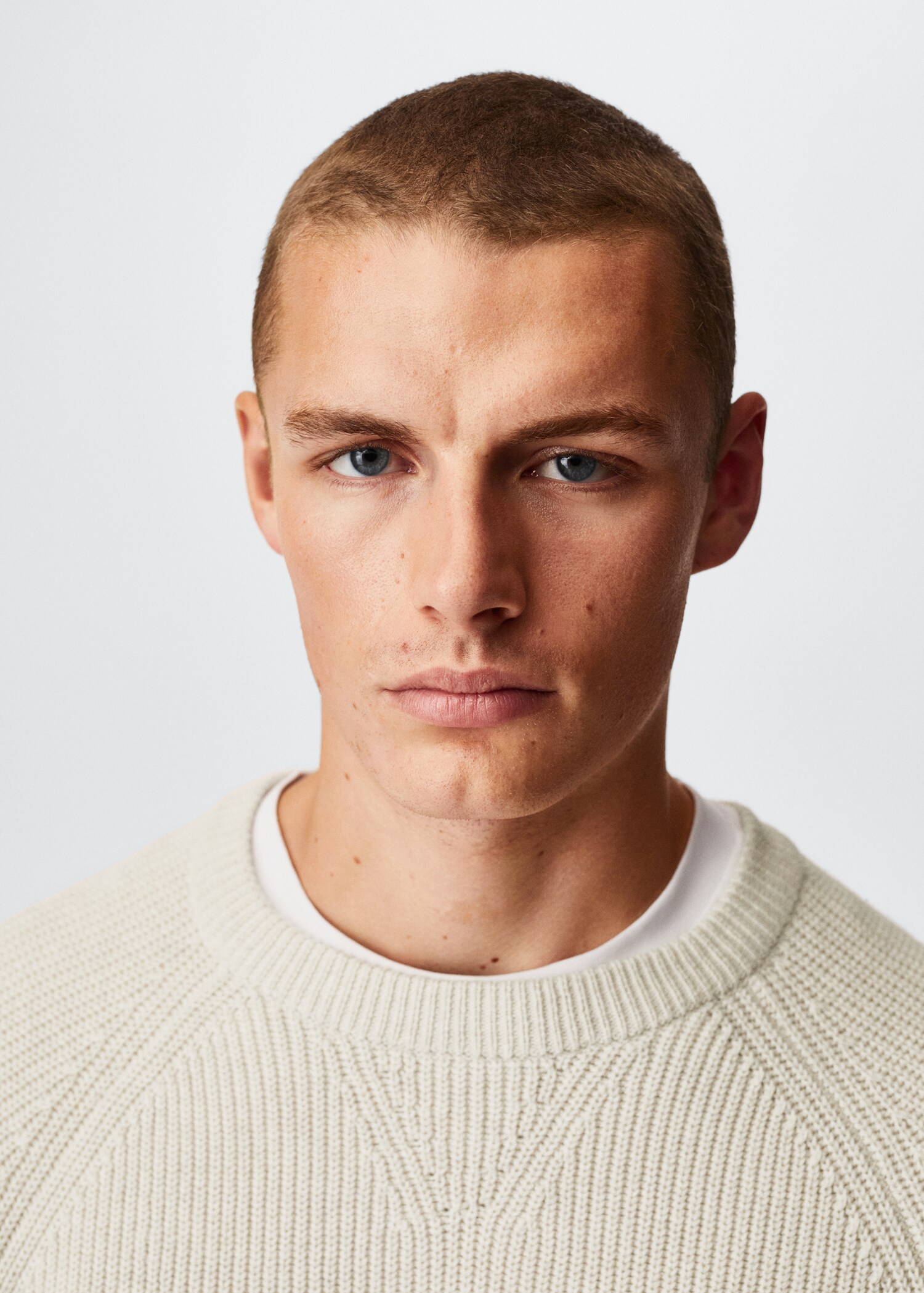 Flecked cotton-blend sweater - Details of the article 1