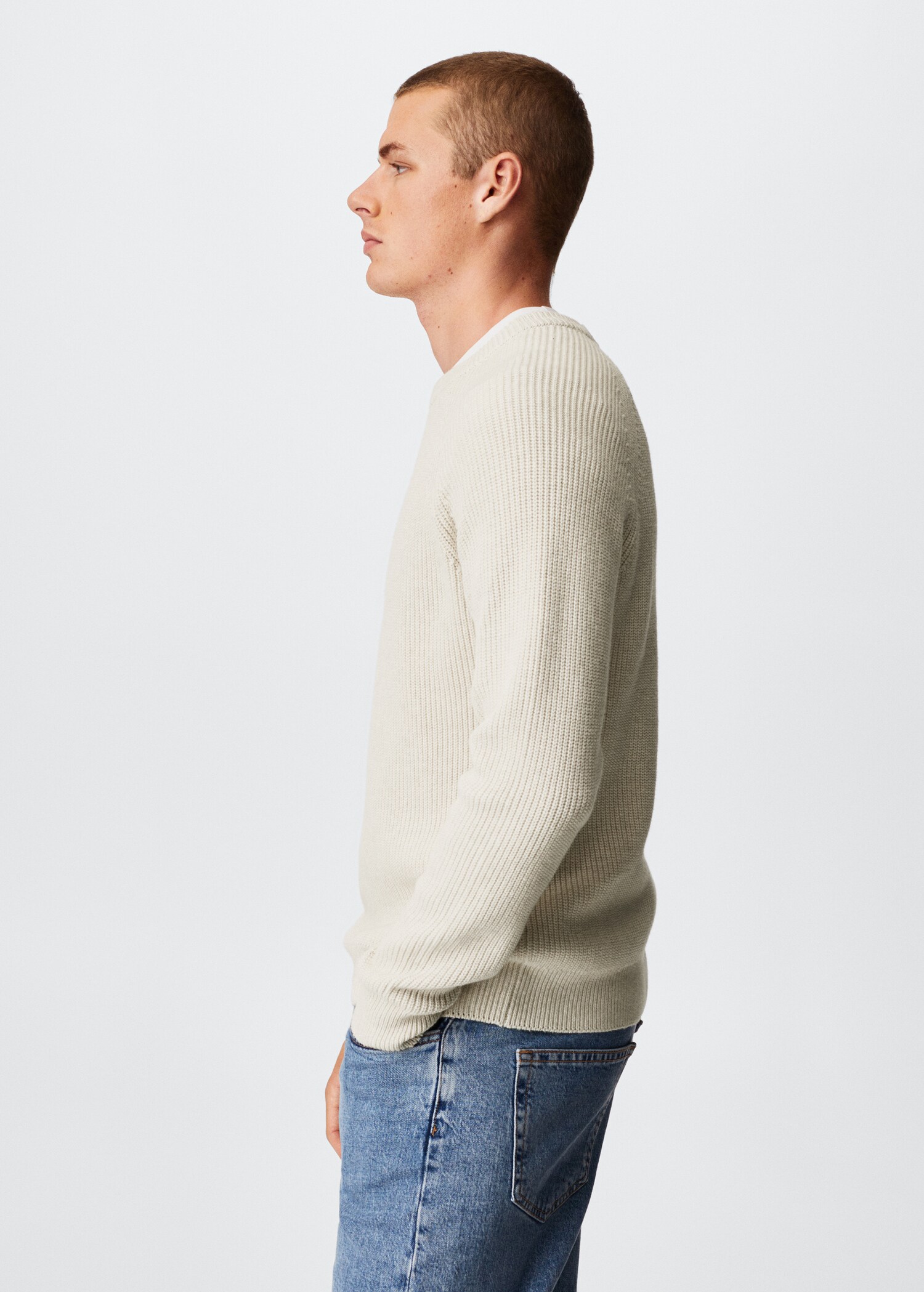 Flecked cotton-blend sweater - Details of the article 4