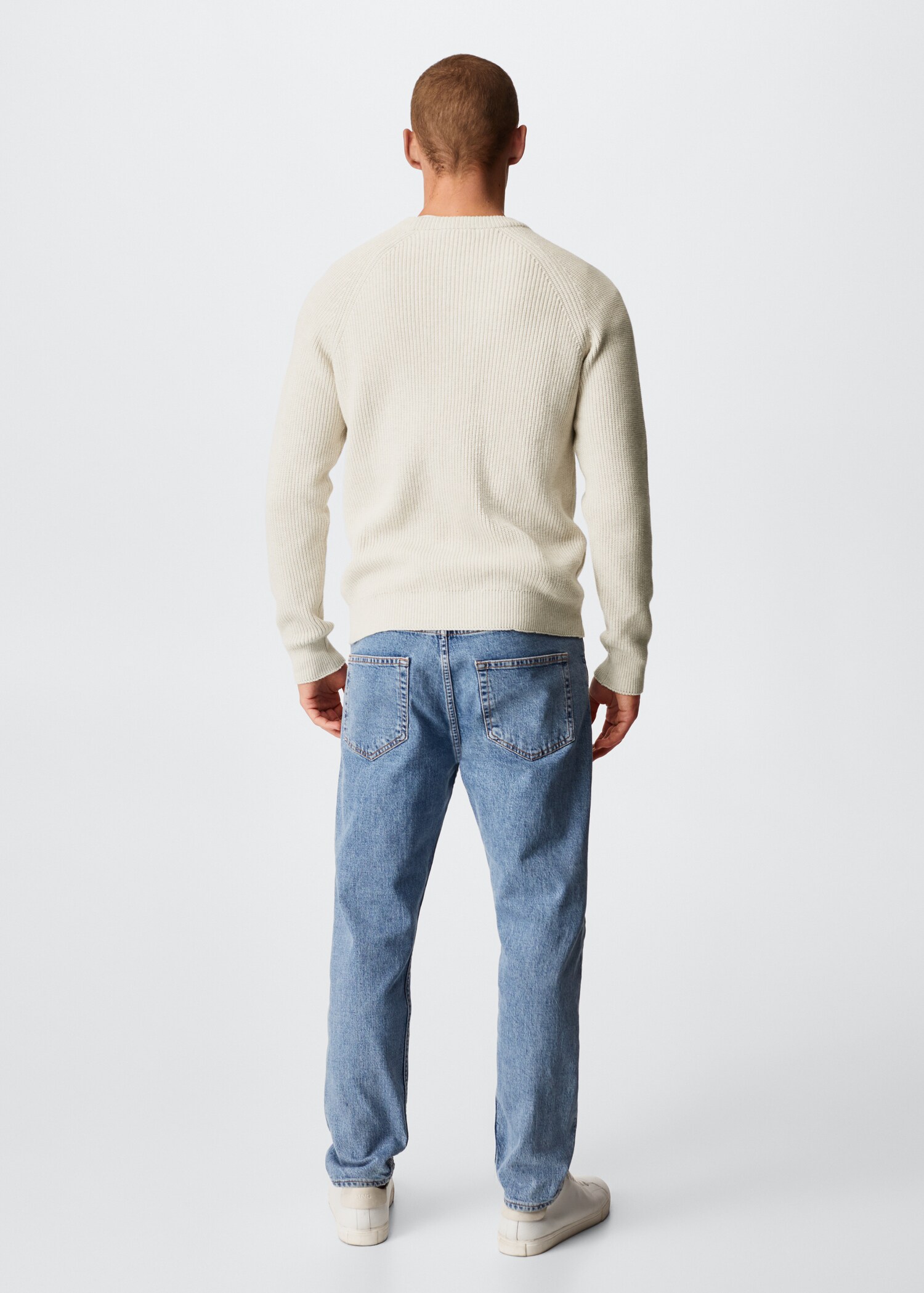 Flecked cotton-blend sweater - Reverse of the article