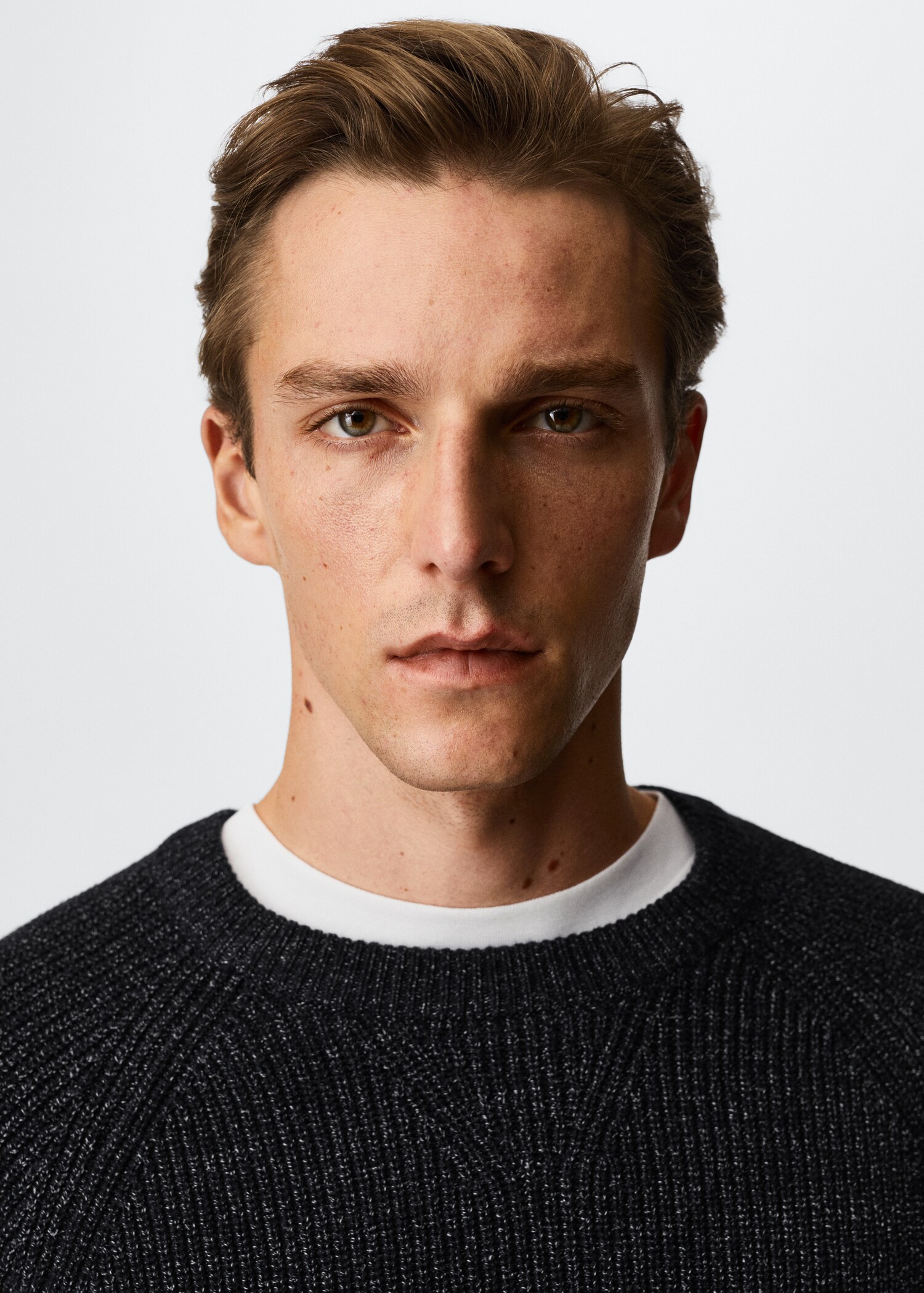 Flecked cotton-blend sweater - Details of the article 4