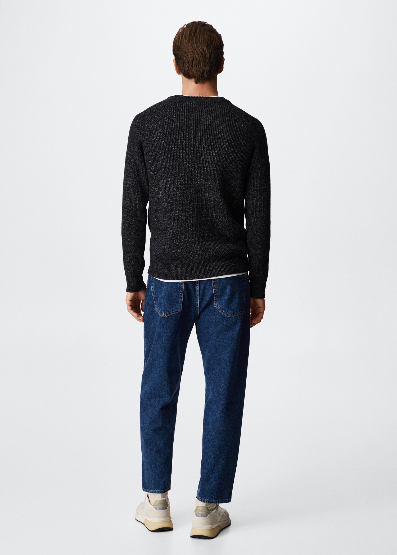 Flecked cotton-blend sweater - Reverse of the article