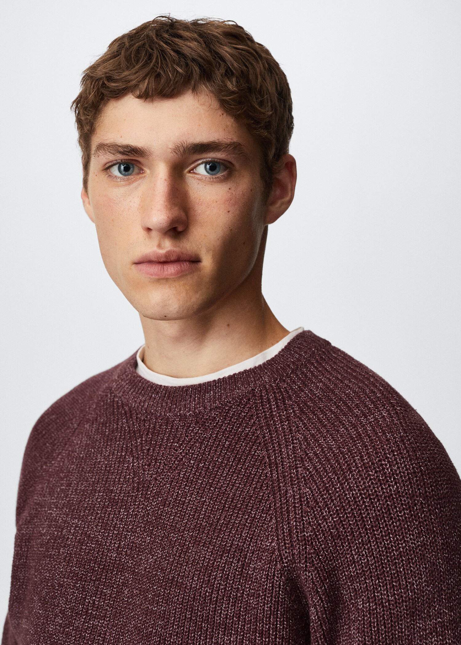 Flecked cotton-blend sweater - Details of the article 1
