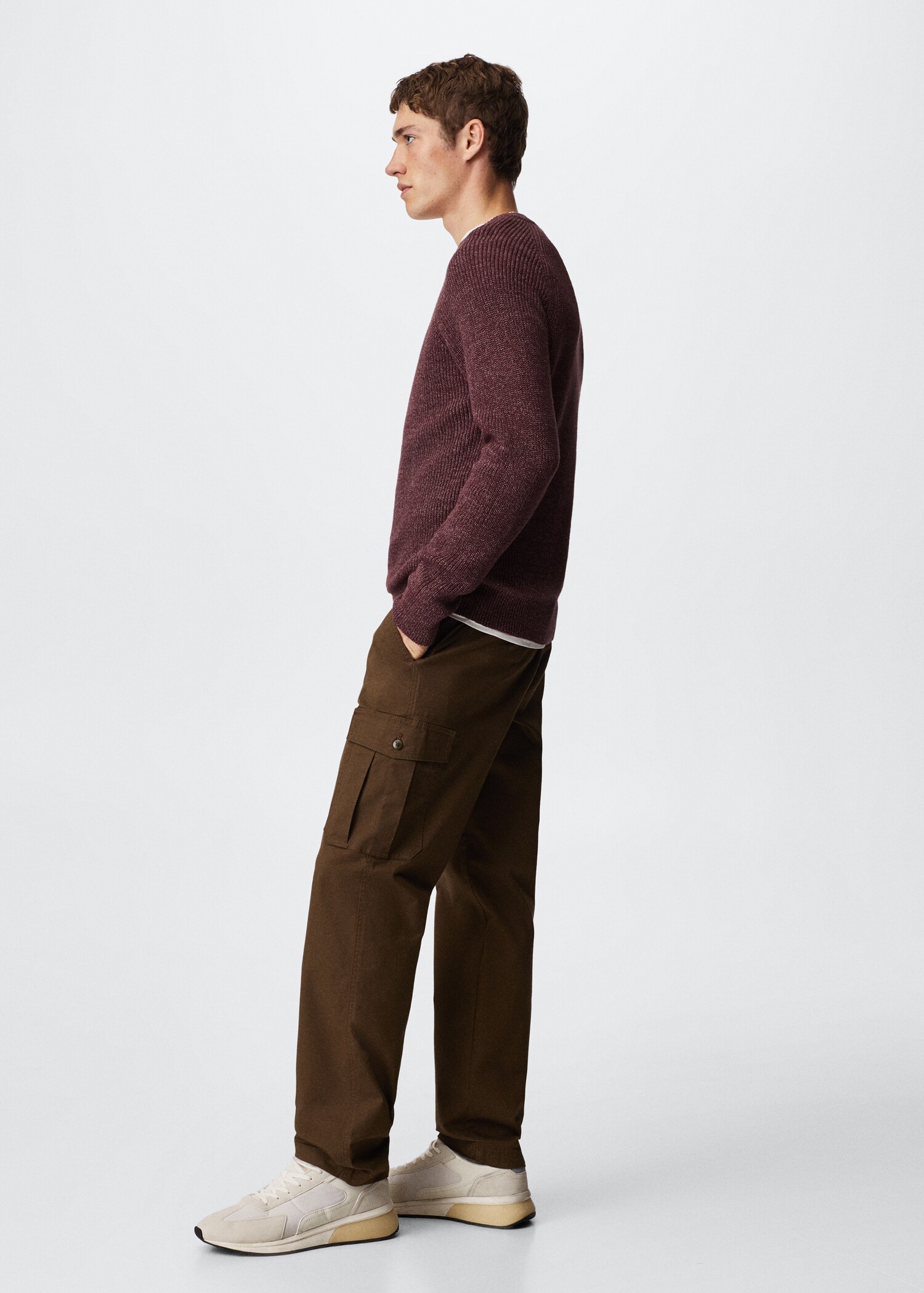 Flecked cotton-blend sweater - Reverse of the article
