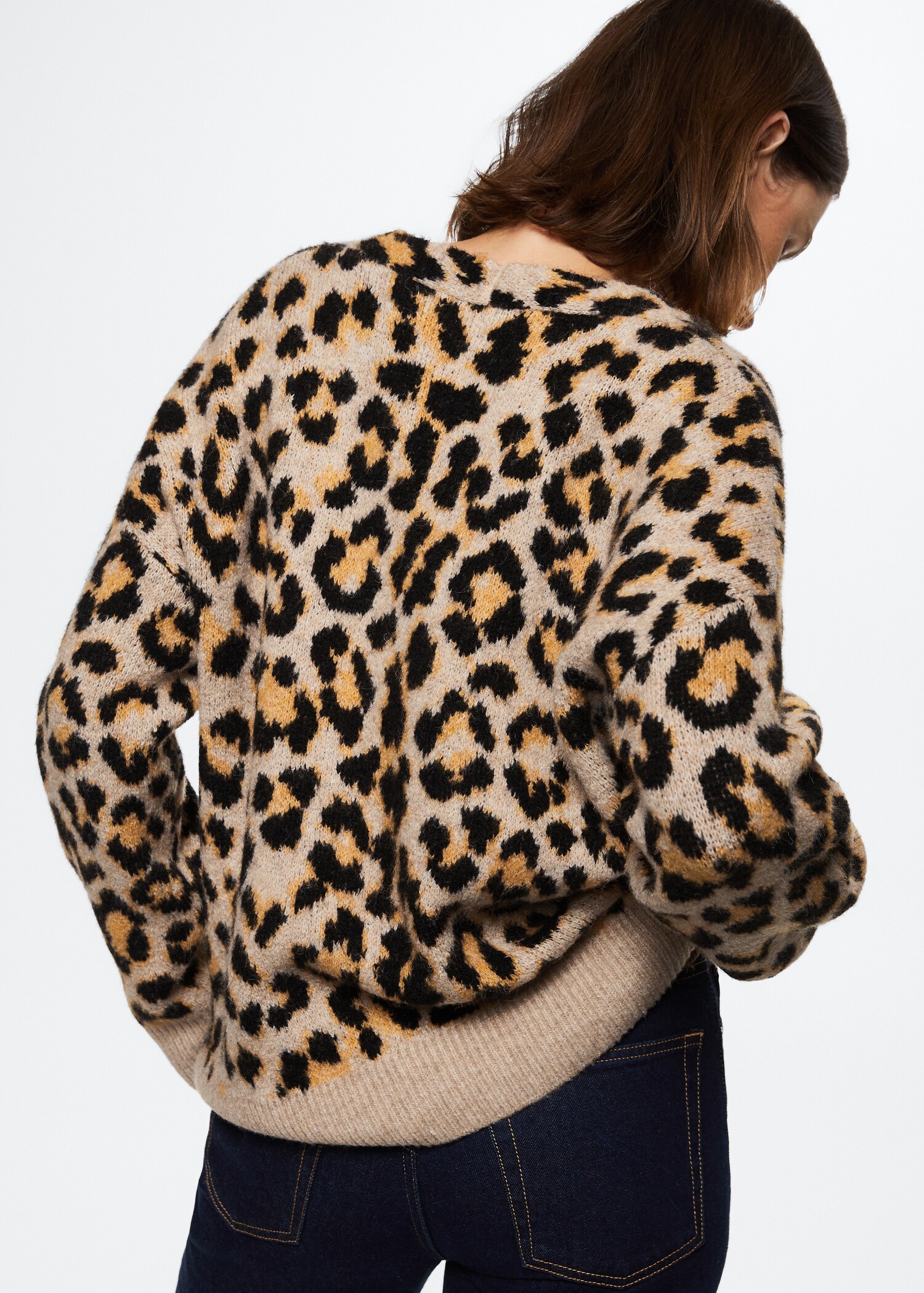 Cárdigan animal print - Reverso del artículo