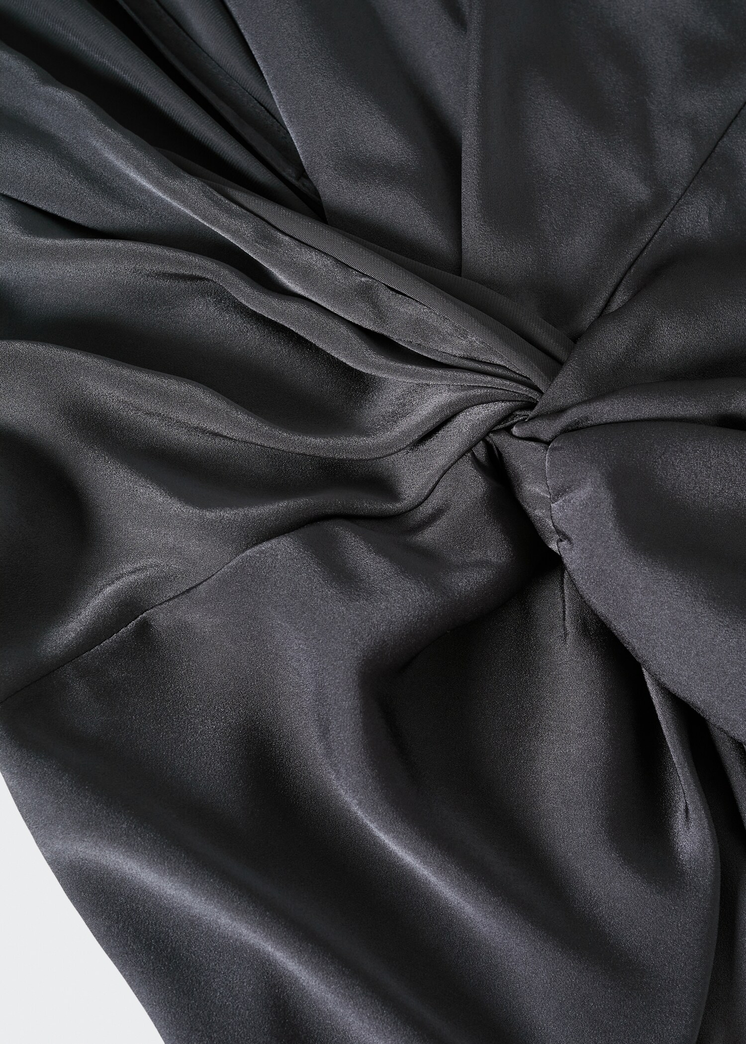 Vestido satinado nudo - Detalle del artículo 8