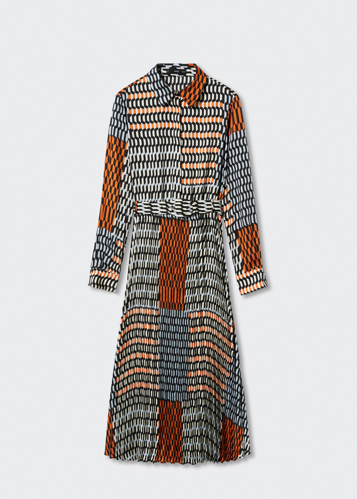 Vestido midi com estampado geométrico - Artigo sem modelo