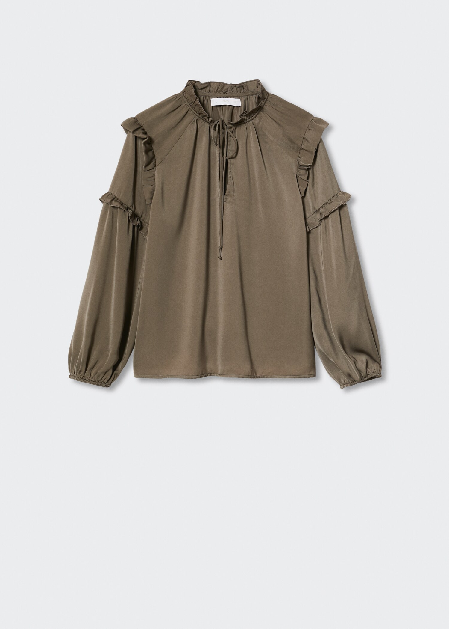 Ruffled satin blouse - Article without model