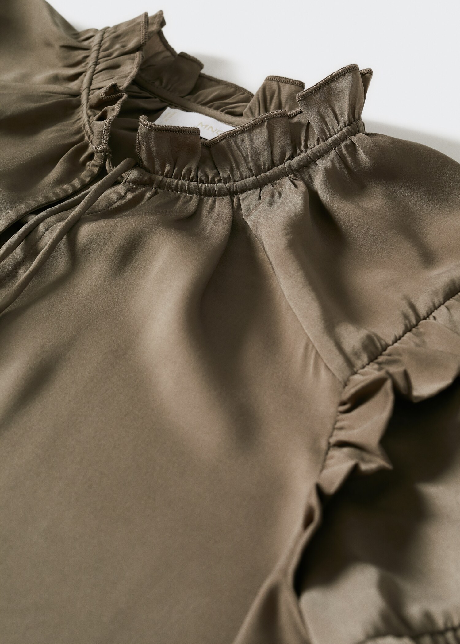 Ruffled satin blouse - Details of the article 8