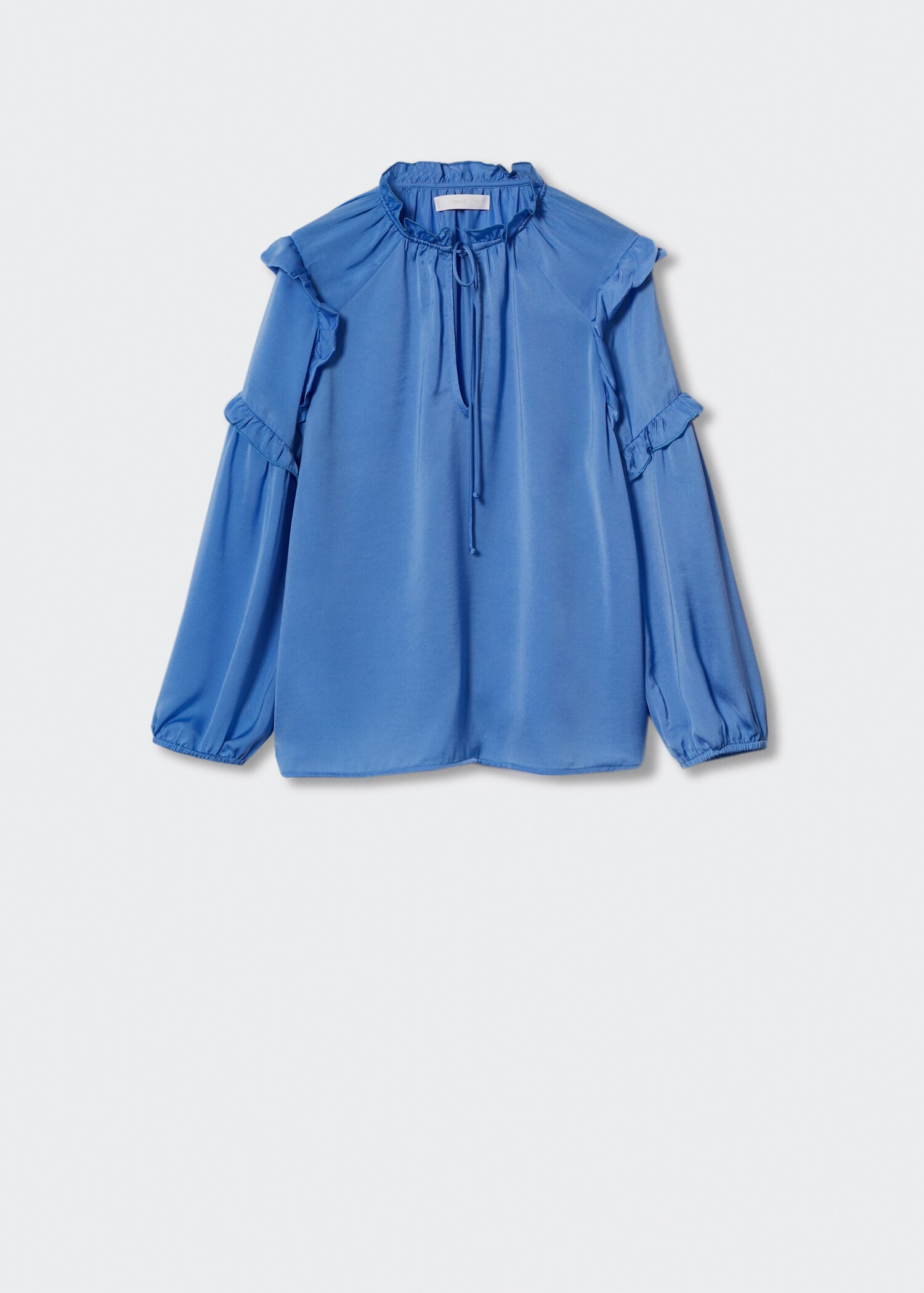 Ruffled satin blouse - Article without model