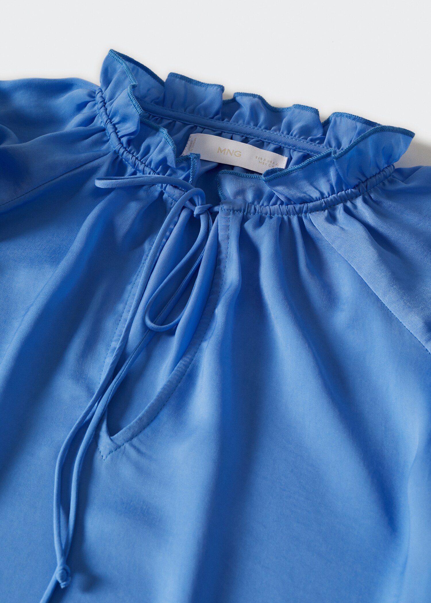 Ruffled satin blouse - Details of the article 8