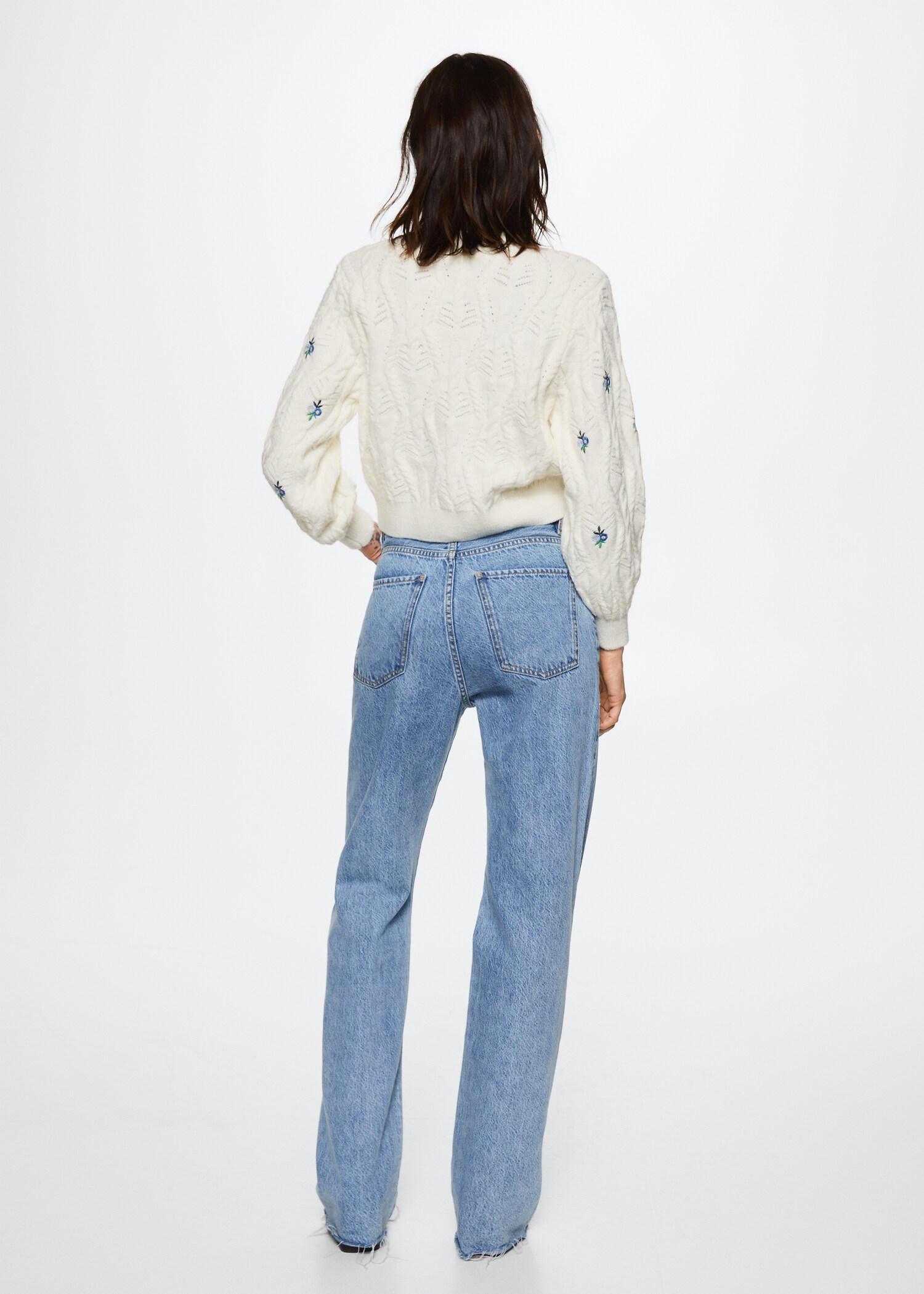 Knitted braided sweater - Reverse of the article