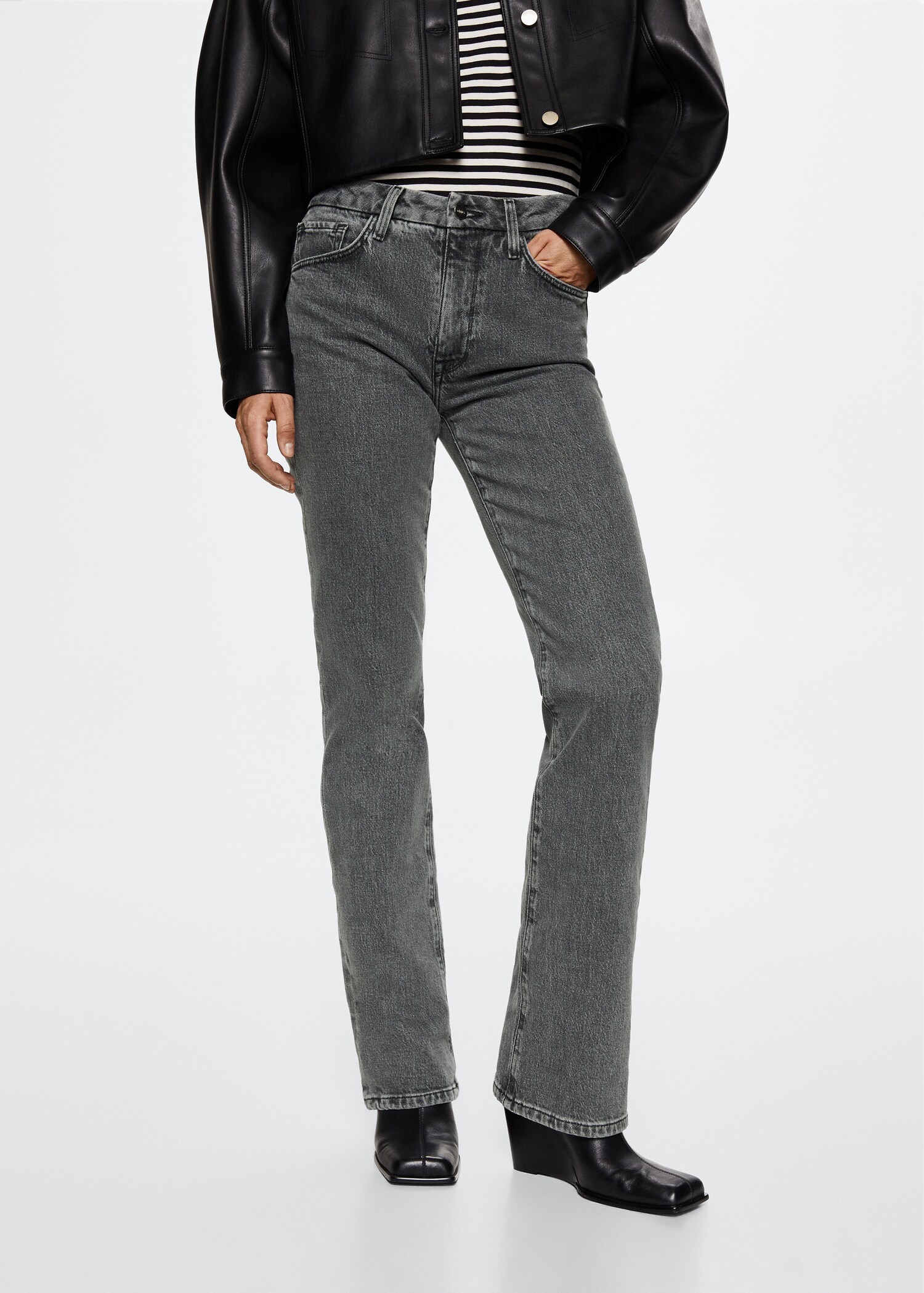 Jeans flare taille normale - Plan moyen