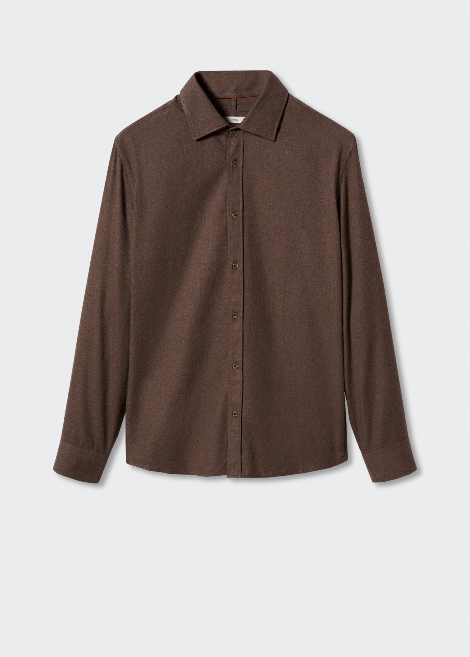 Slim-fit textured cotton shirt - Article without model