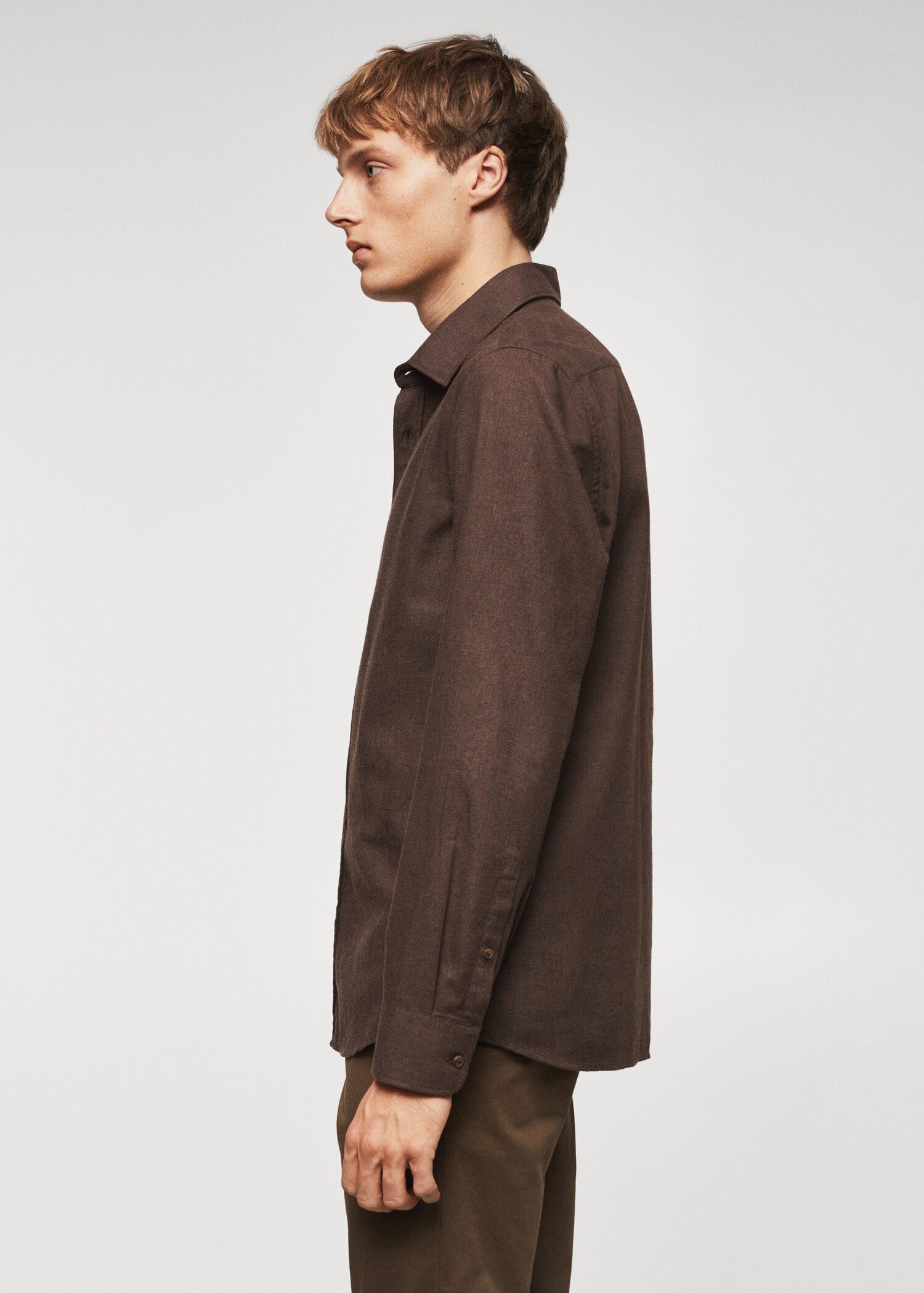 Slim-fit textured cotton shirt - Details of the article 6