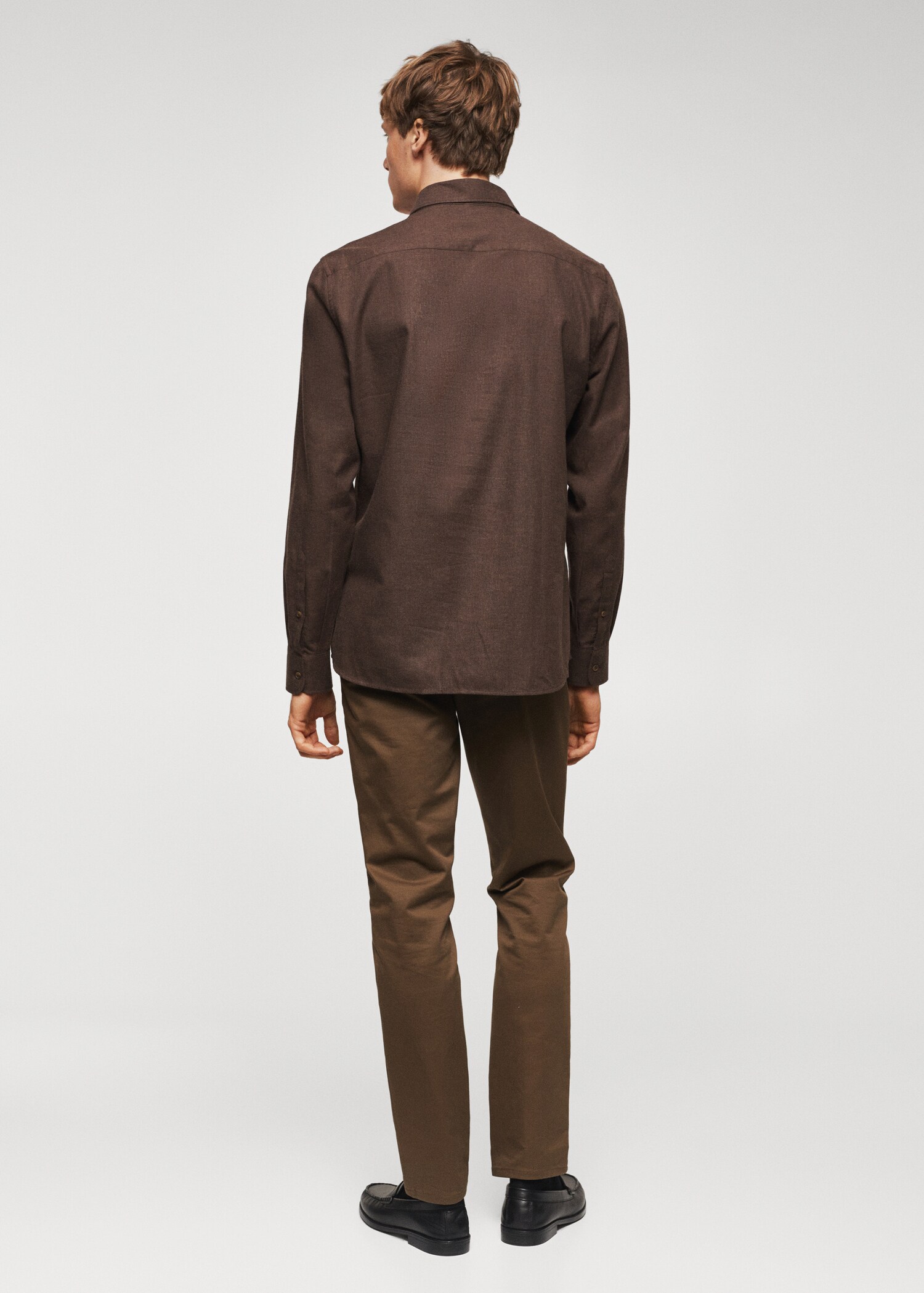 Slim-fit textured cotton shirt - Reverse of the article