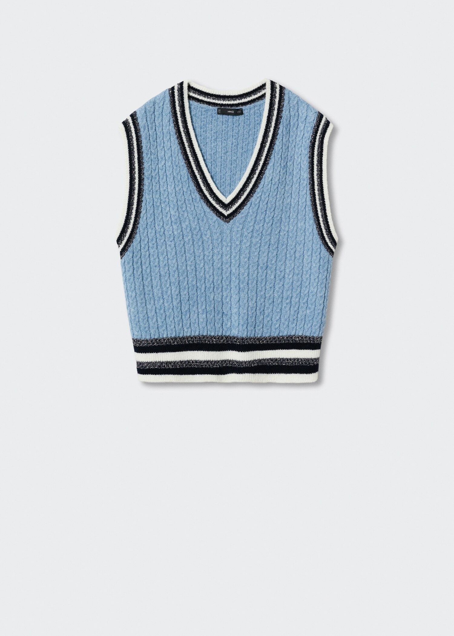 V-neck lurex gilet - Article without model