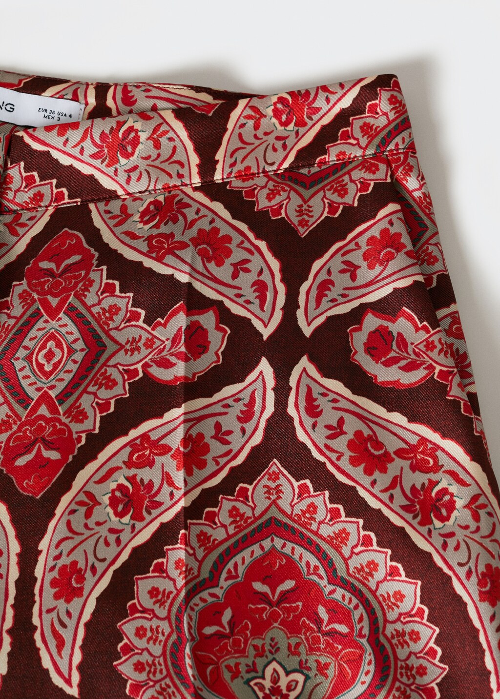 Satin printed trousers | MANGO China