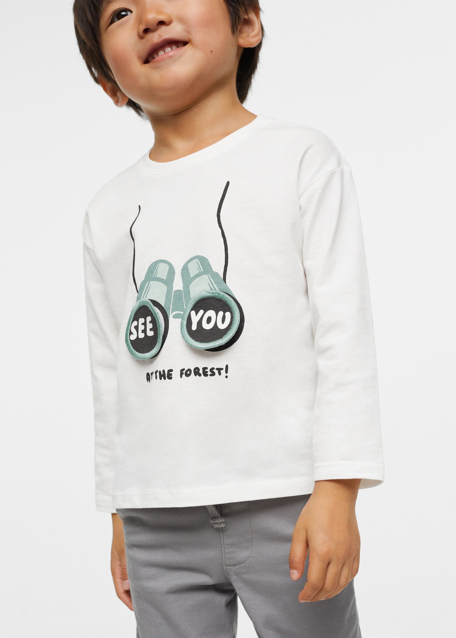 Embossed long-sleeved t-shirt - Medium plane