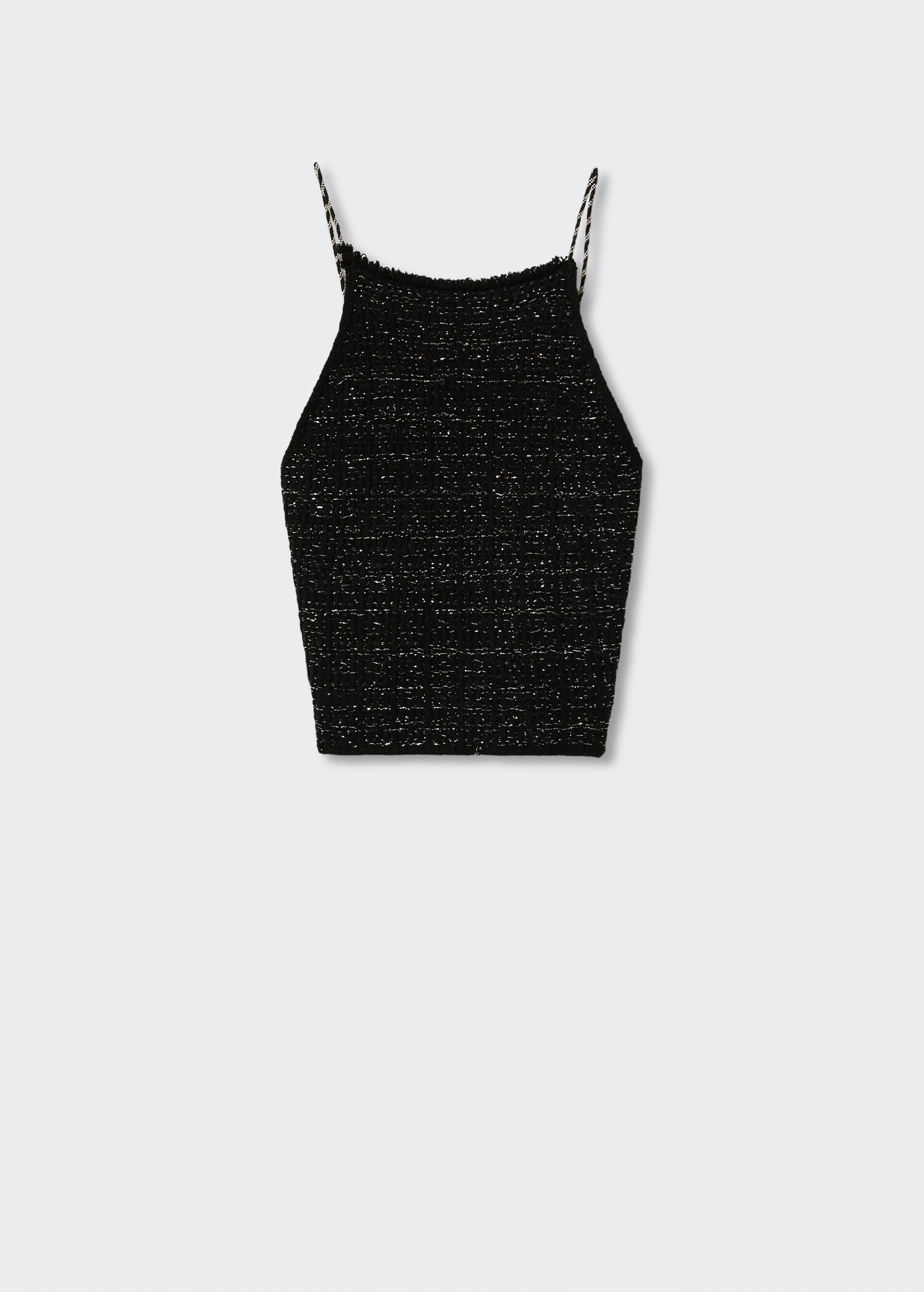 Metallic yarn ribbed top - Article without model