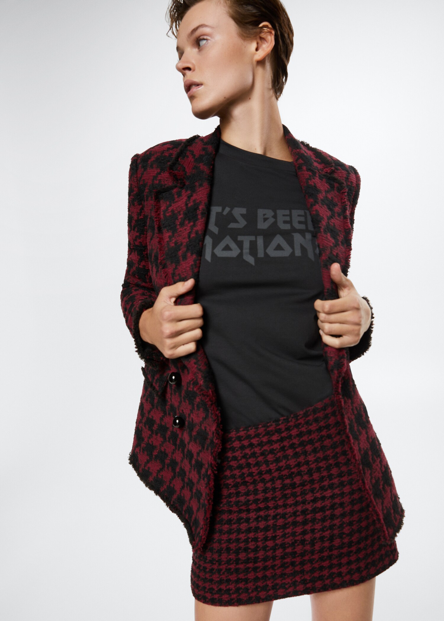 Lapels Houndstooth suit blazer - Details of the article 2