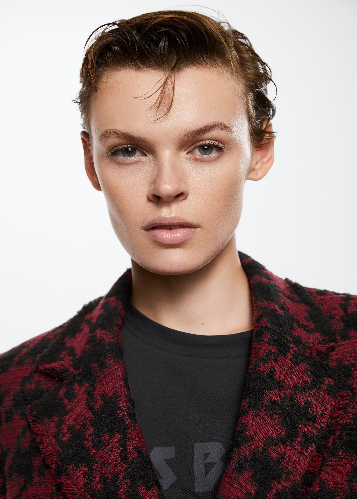 Lapels Houndstooth suit blazer - Details of the article 4
