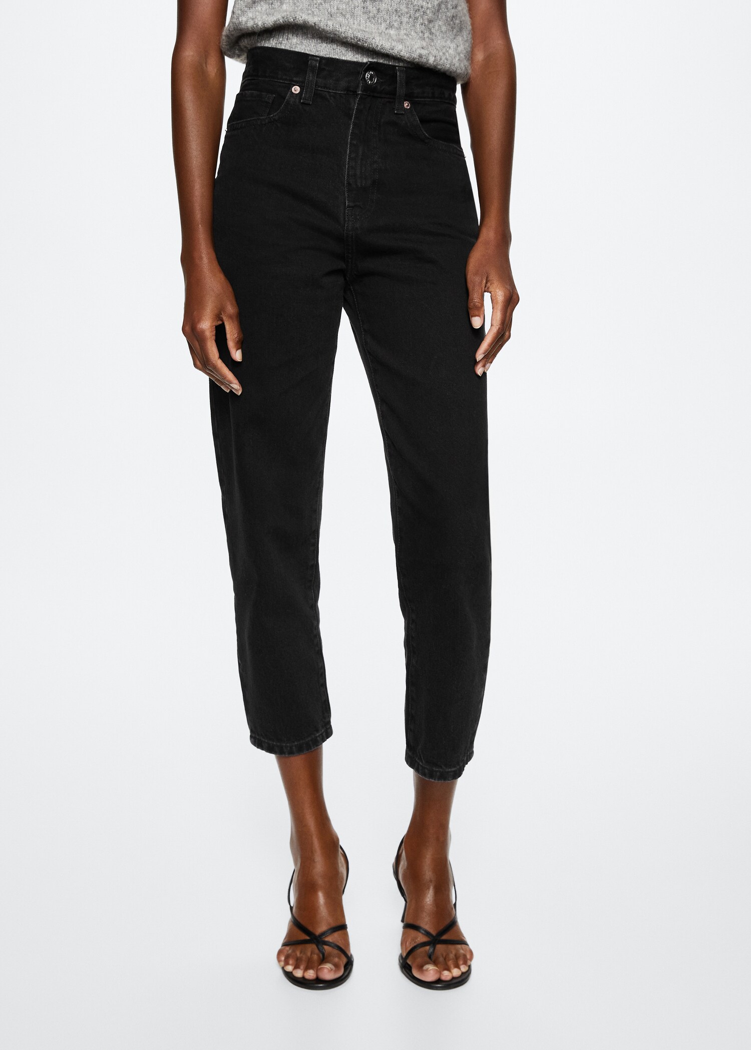 Mom high-waist jeans - Medium plane