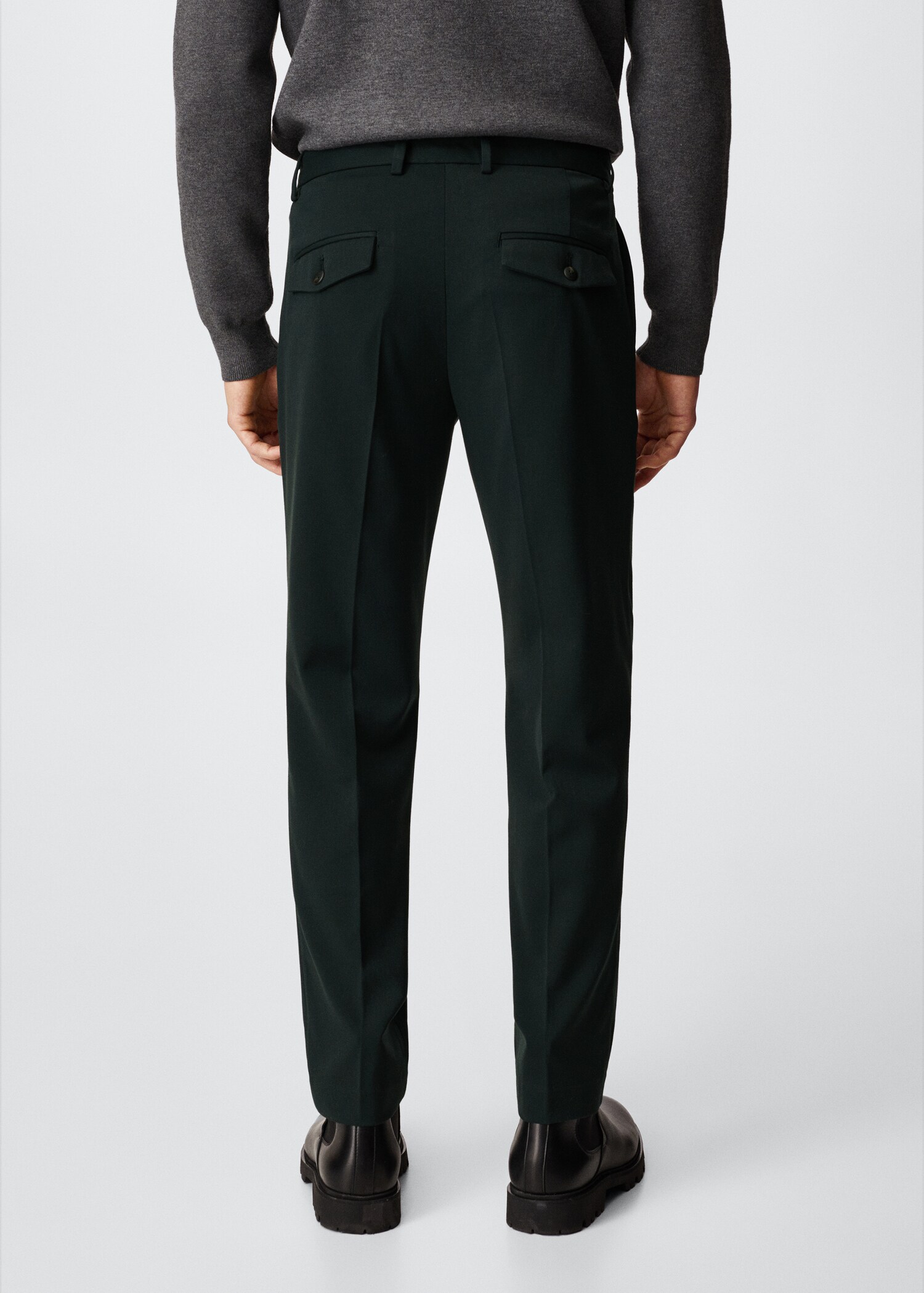 Cotton pleated trousers - Reverse of the article